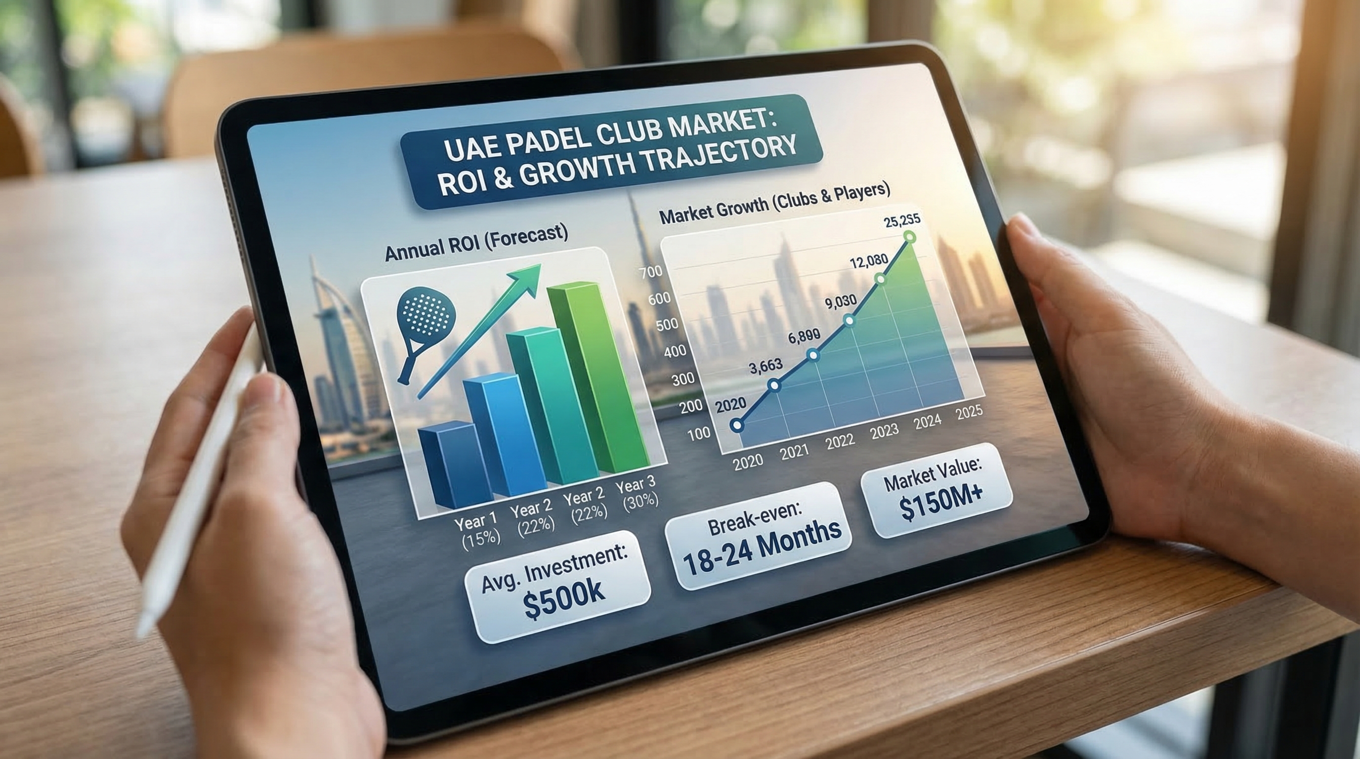 padel club roi uae infographic