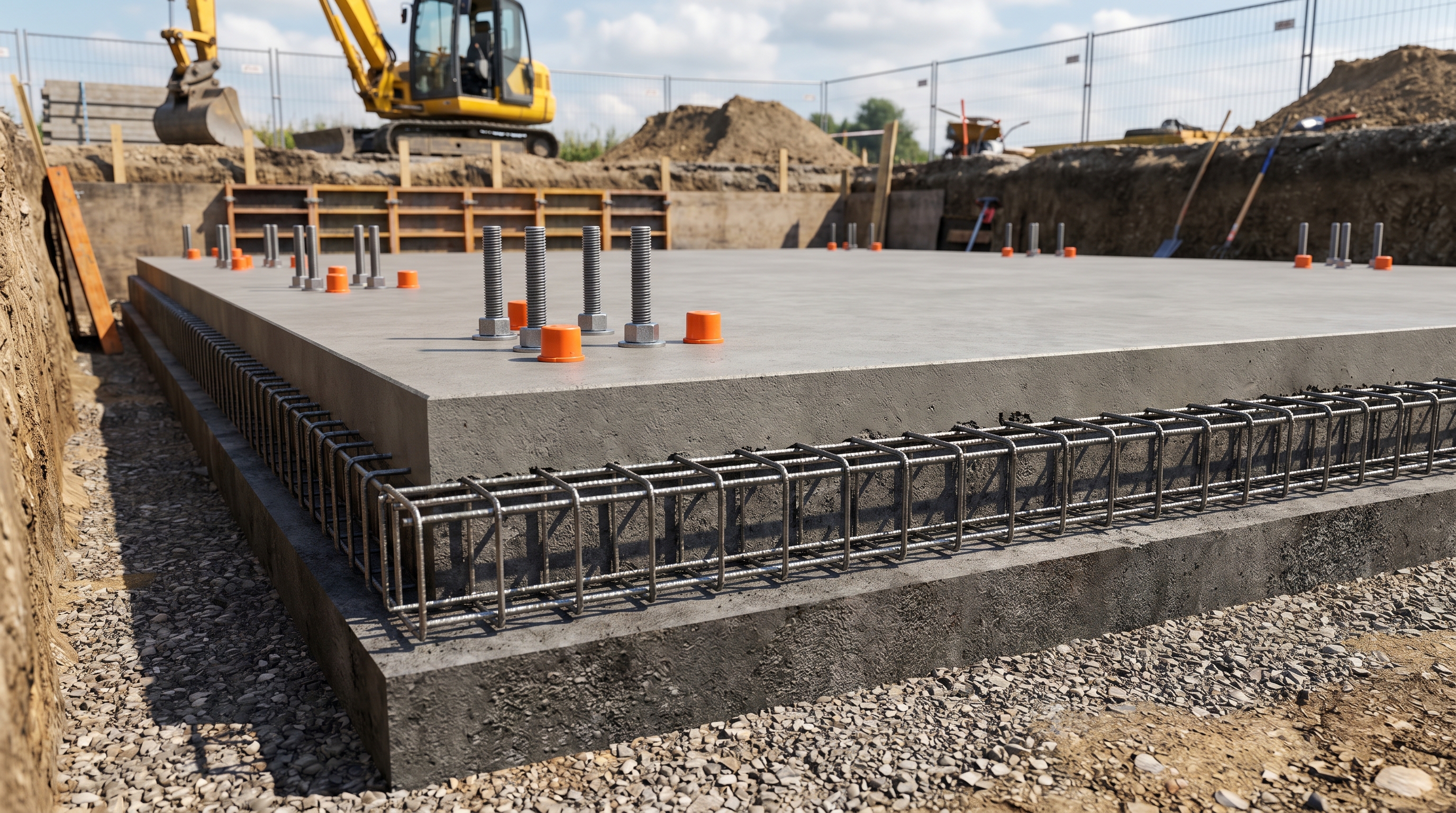 reinforced concrete foundation