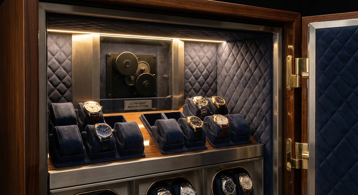 luxury watch winder safe interior
