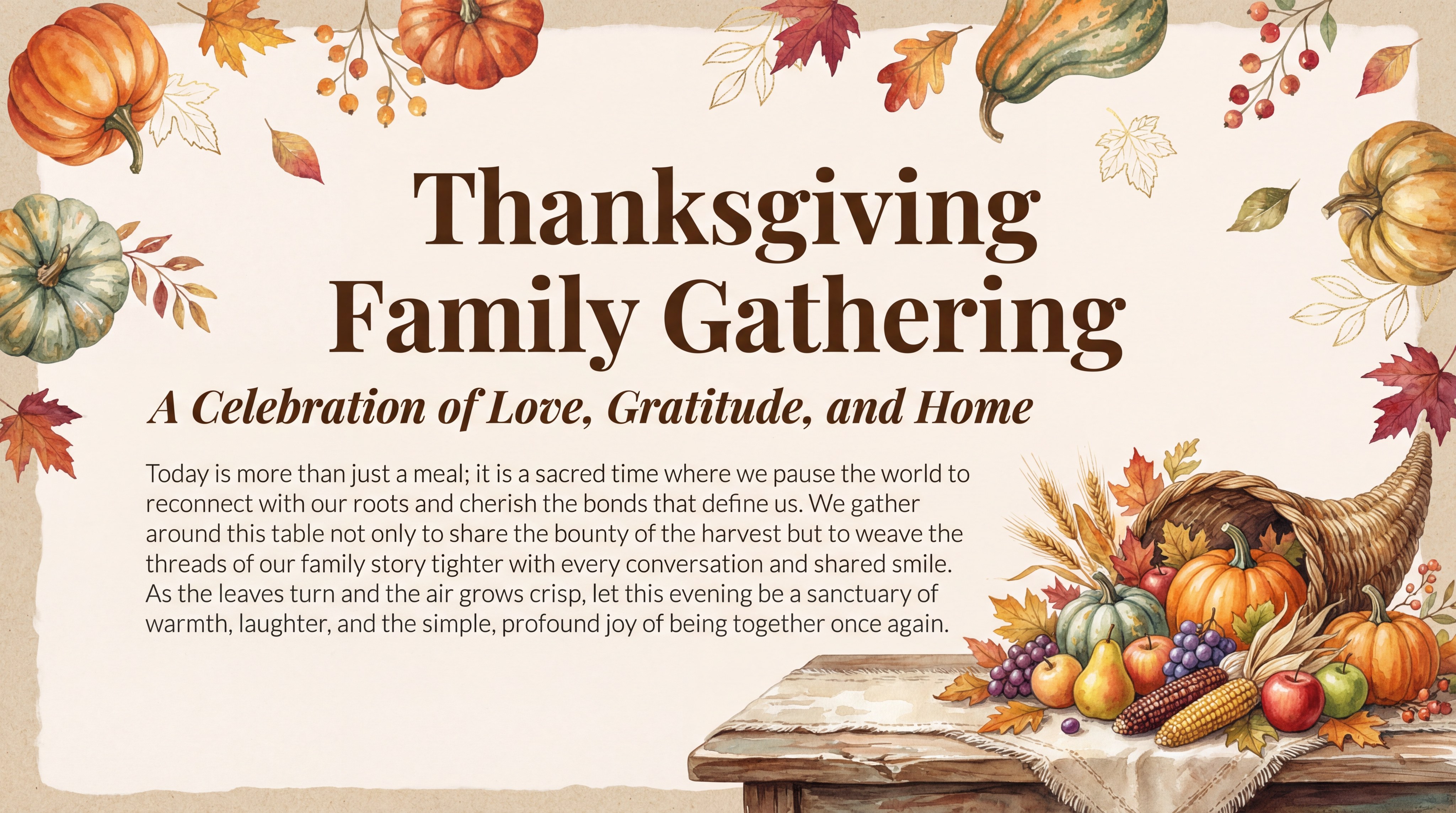 Thanksgiving famliy gathering