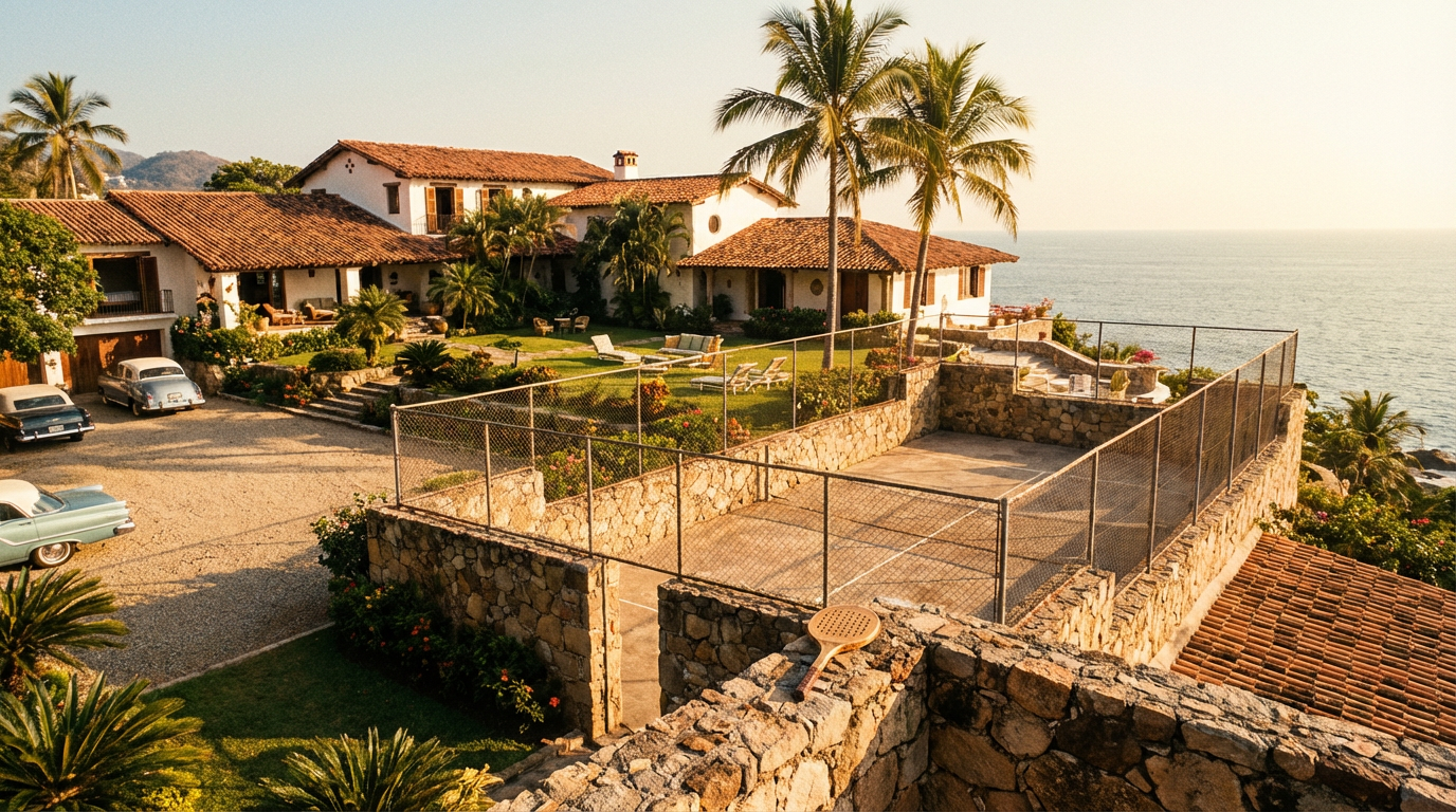 vintage acapulco padel court