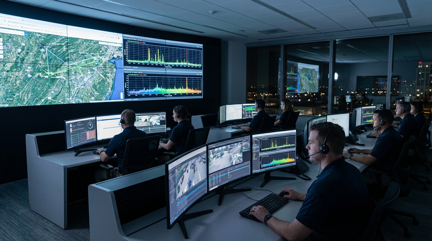 High Tech Security Command Center