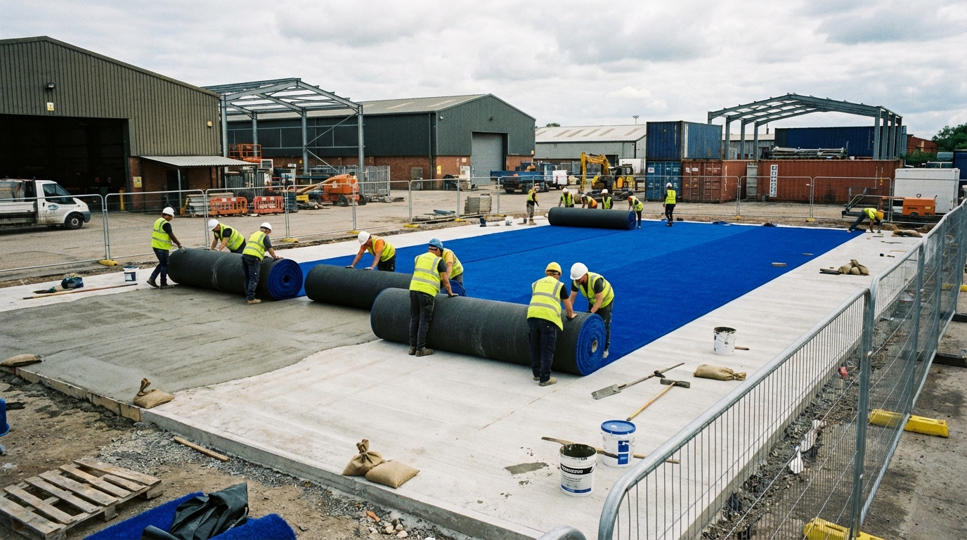 Padel Court Synthetic Turf Installation