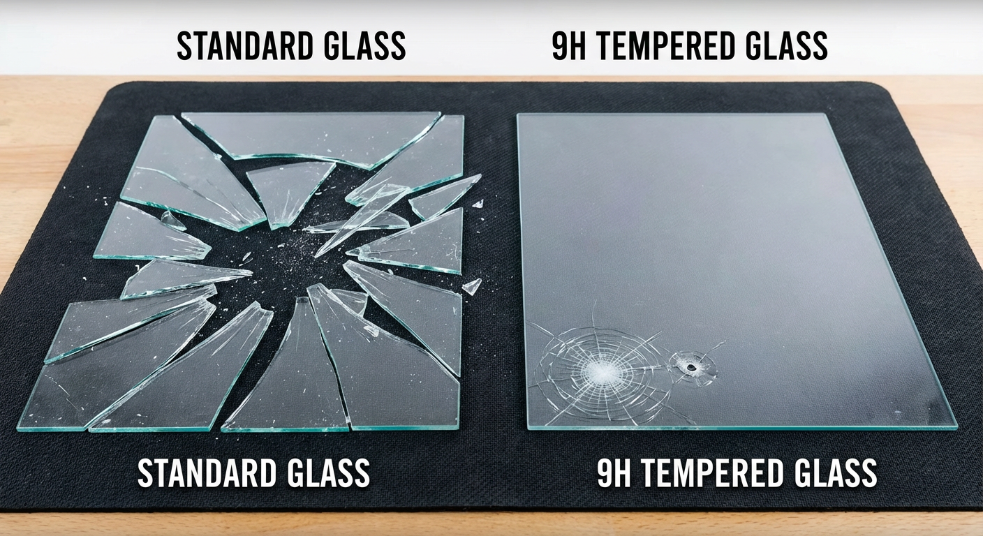 glass hardness comparison visual