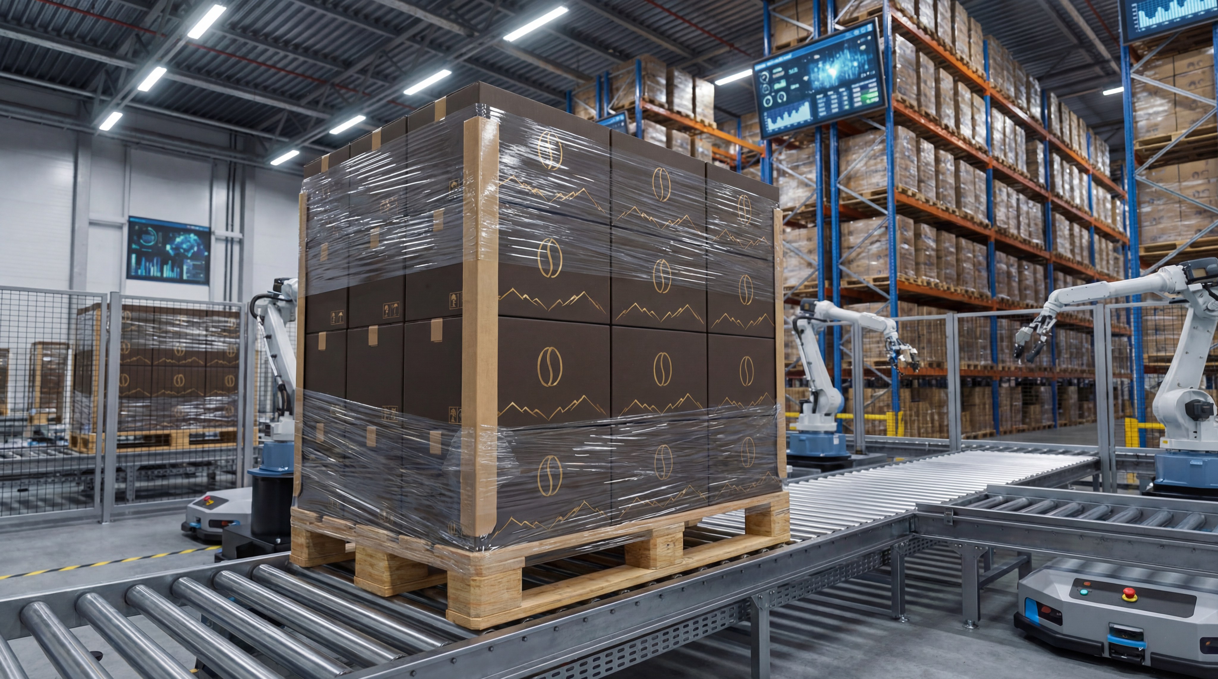 Coffee export warehouse pallet