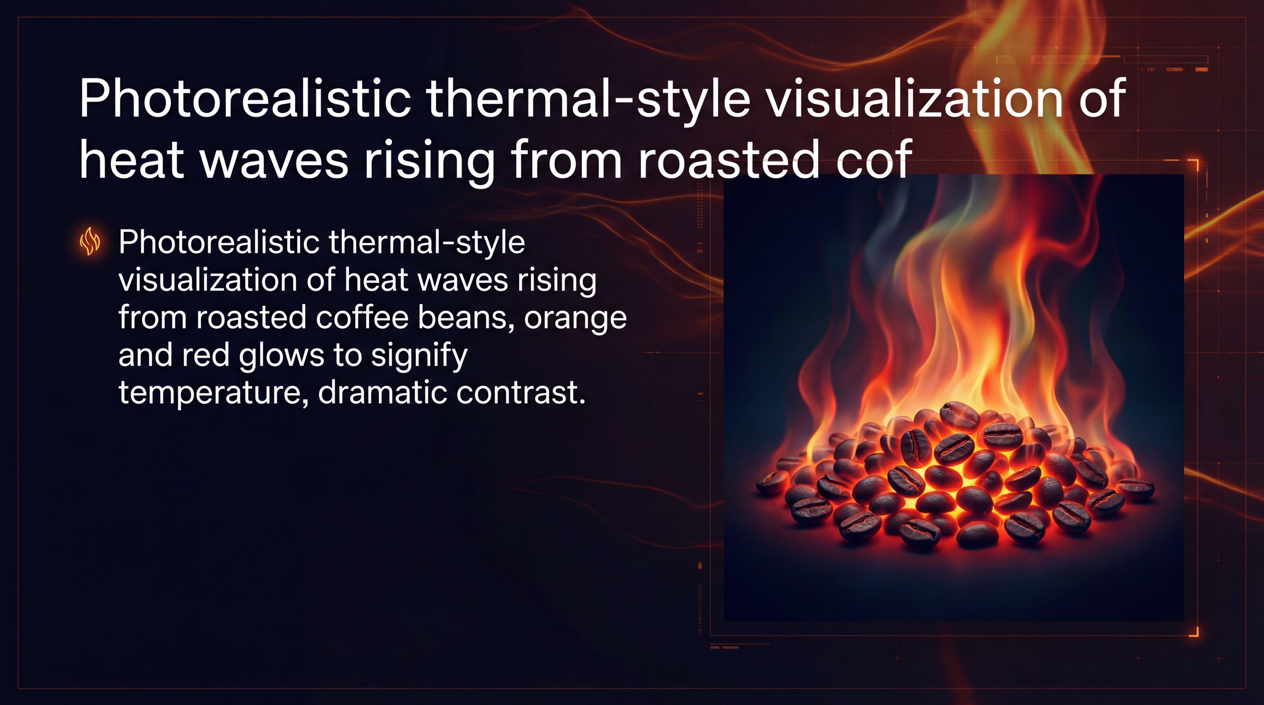 Thermal visualization of heat waves from beans