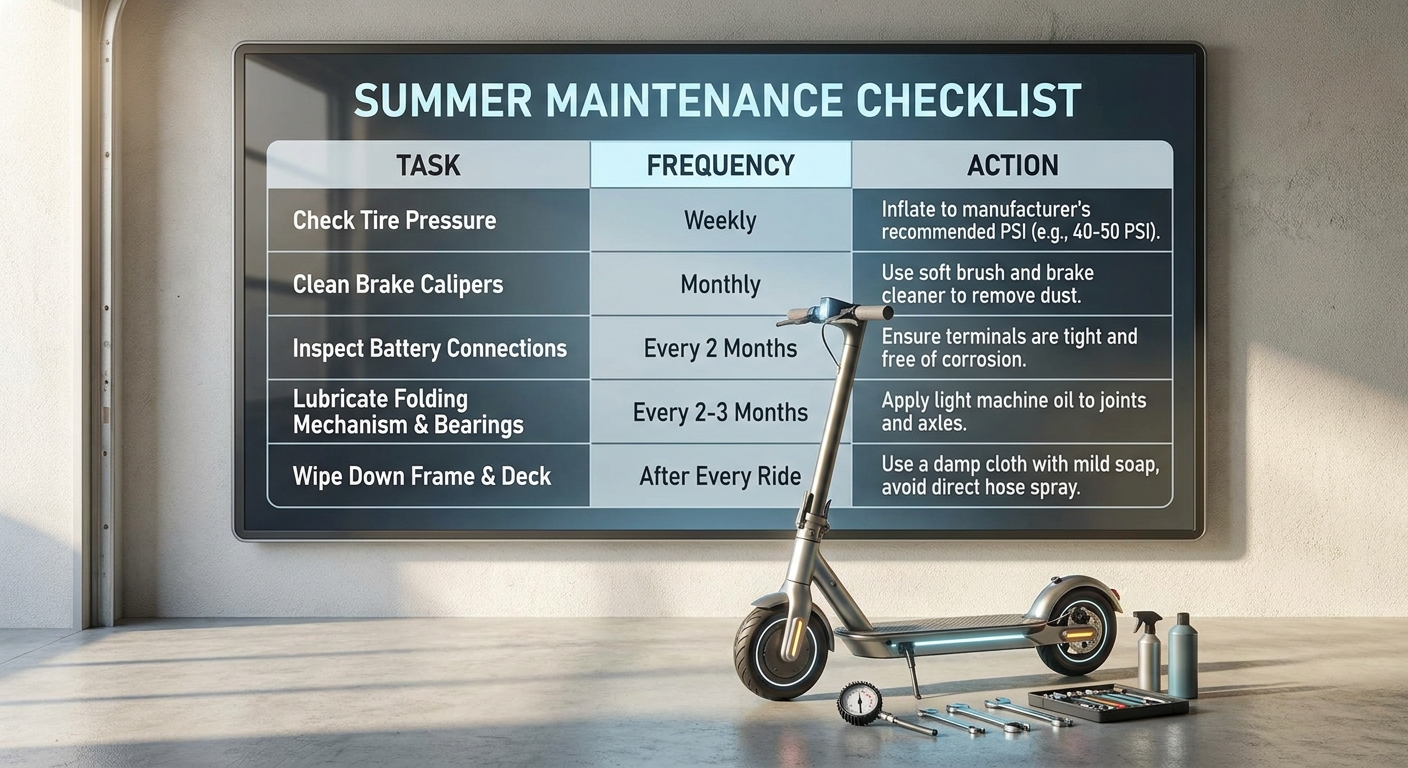 Summer Maintenance Checklist Electric Scooter