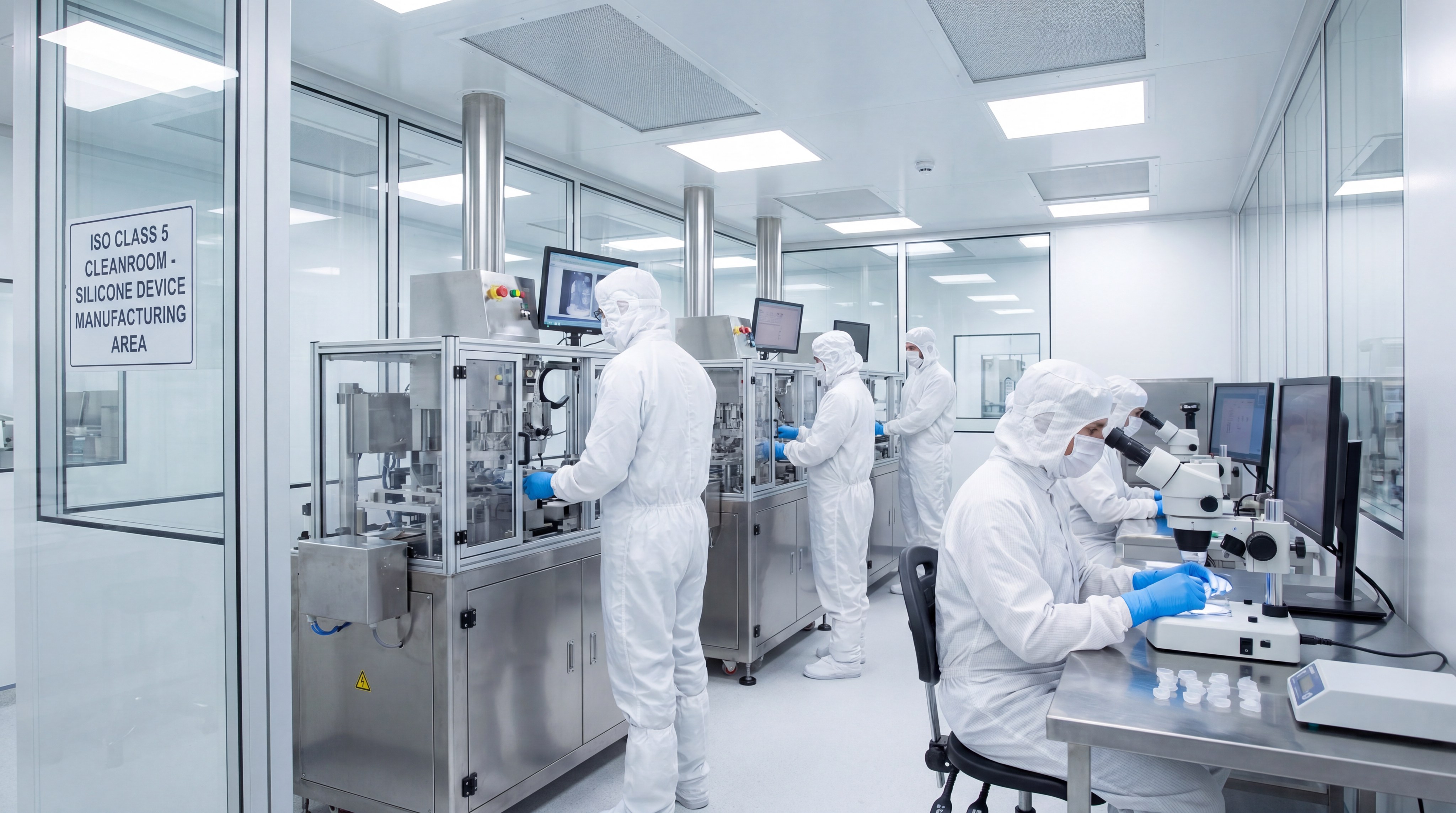 cleanroom silicone device manufacturing area