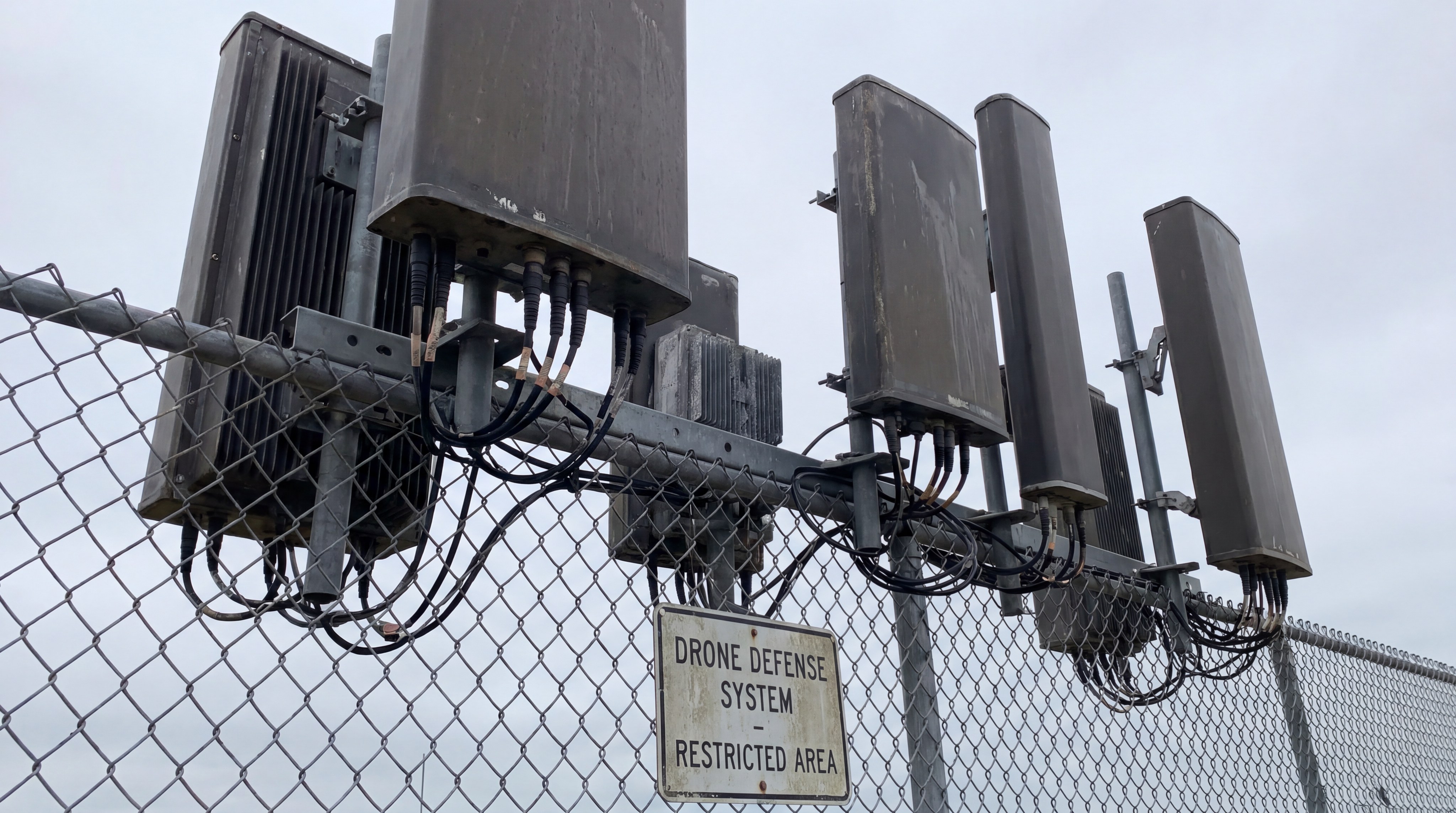 security perimeter antenna close up