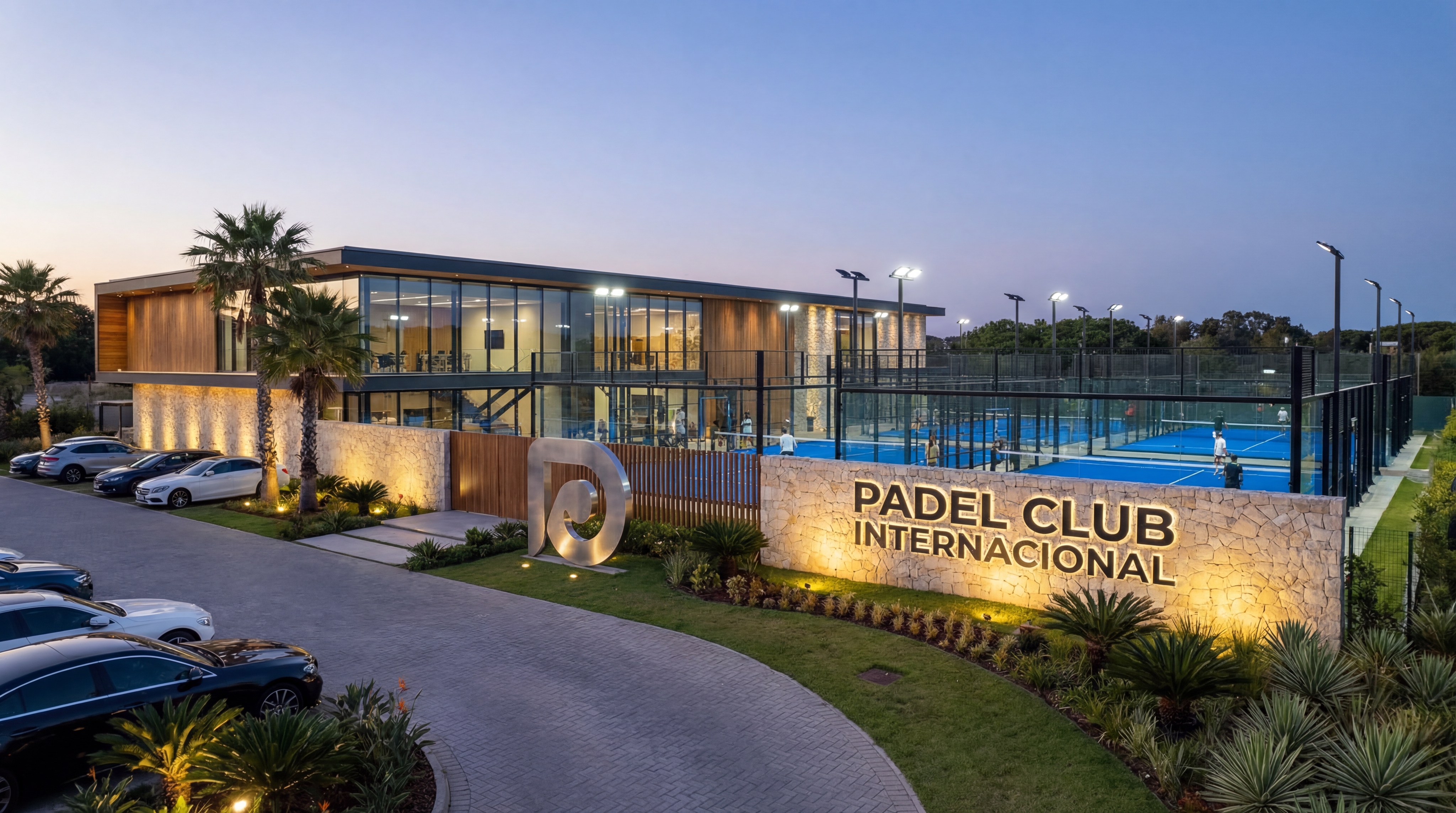 Luxurious Modern Padel Club Exterior