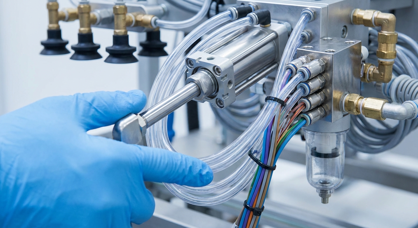 Checking pneumatic air pressure as part of a monthly maintenance checklist