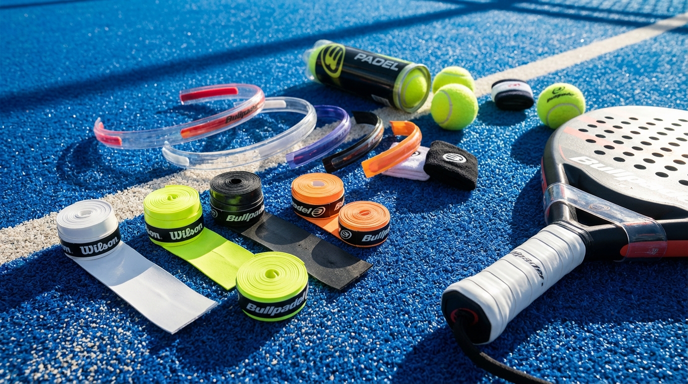 padel accessories court display
