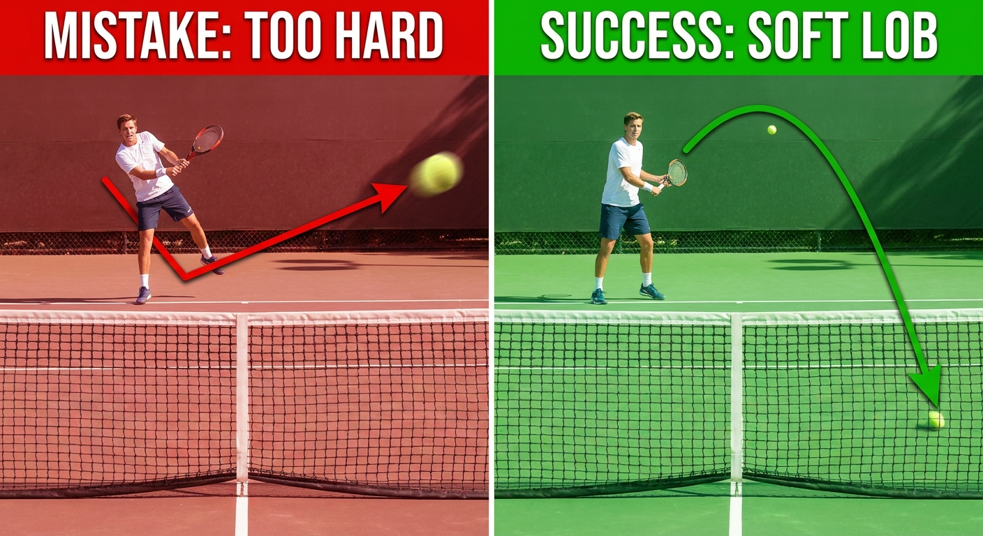 tennis technique comparison lob