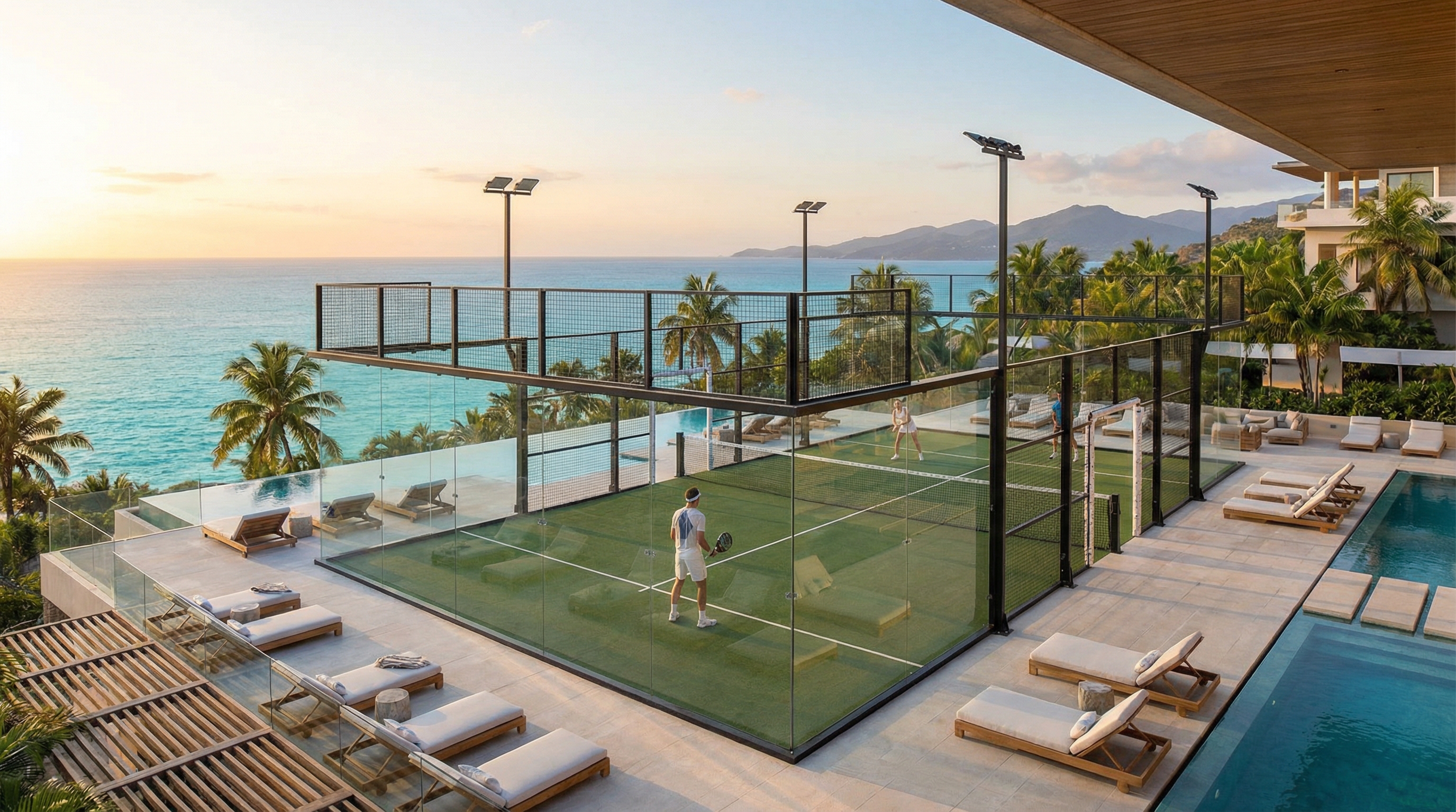 luxury panoramic padel court