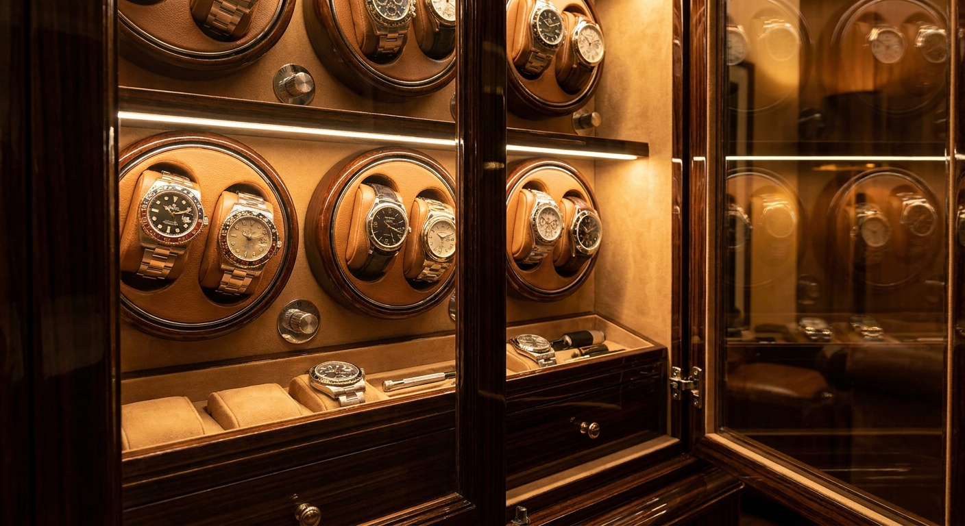 watch winder safe display