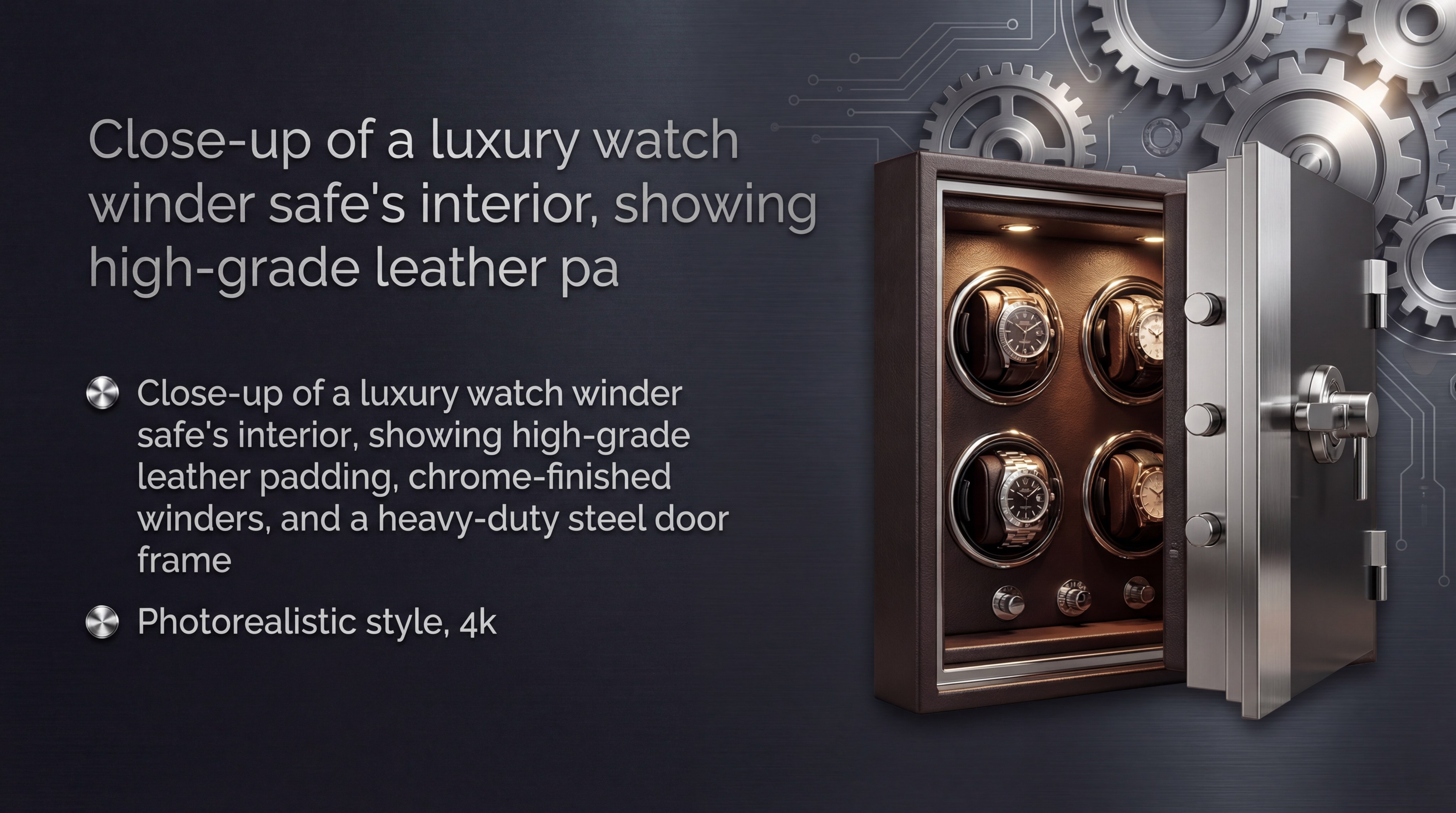 Luxury Watch Winder Safe Interior