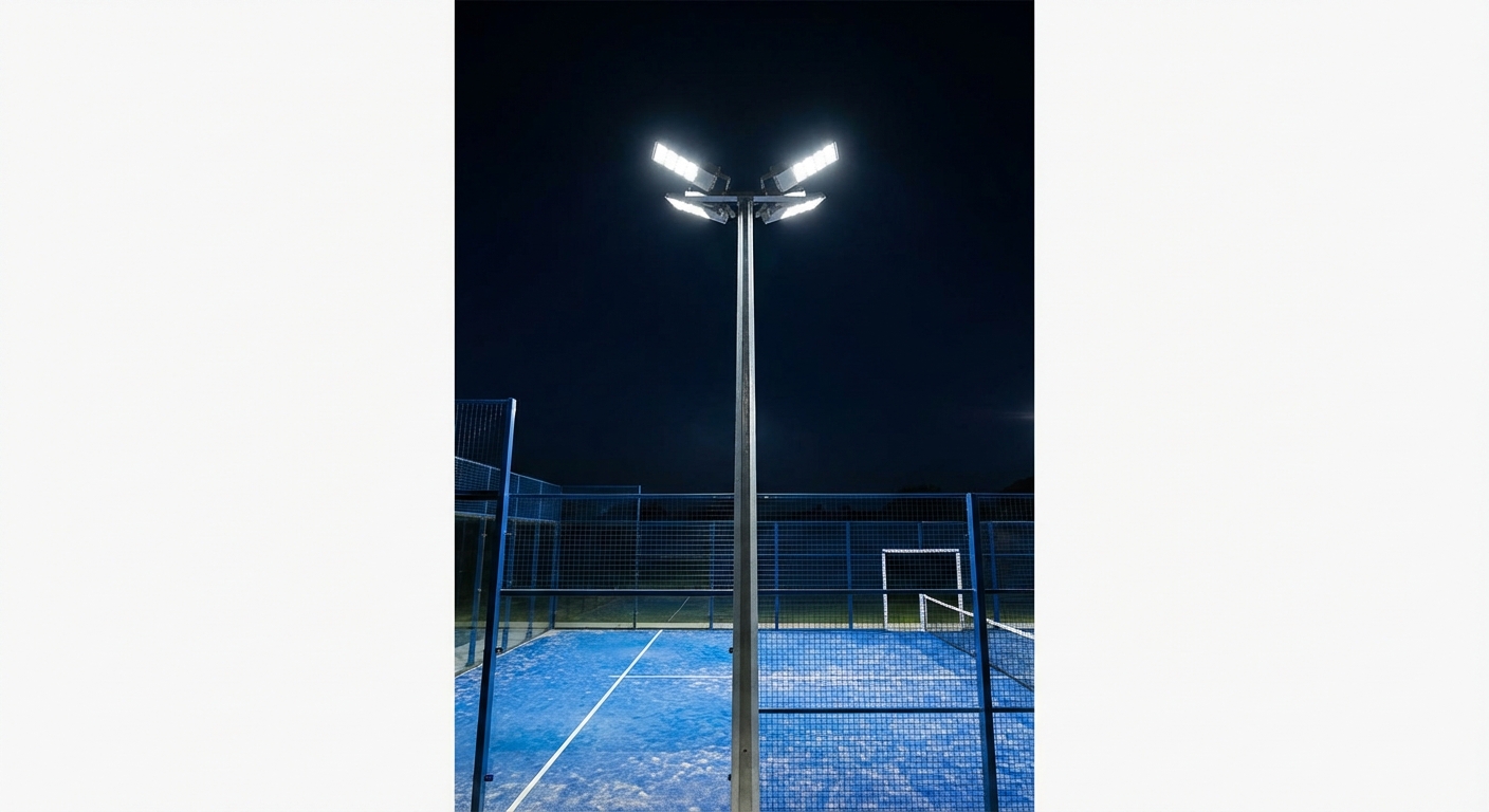 led floodlight padel court upshot