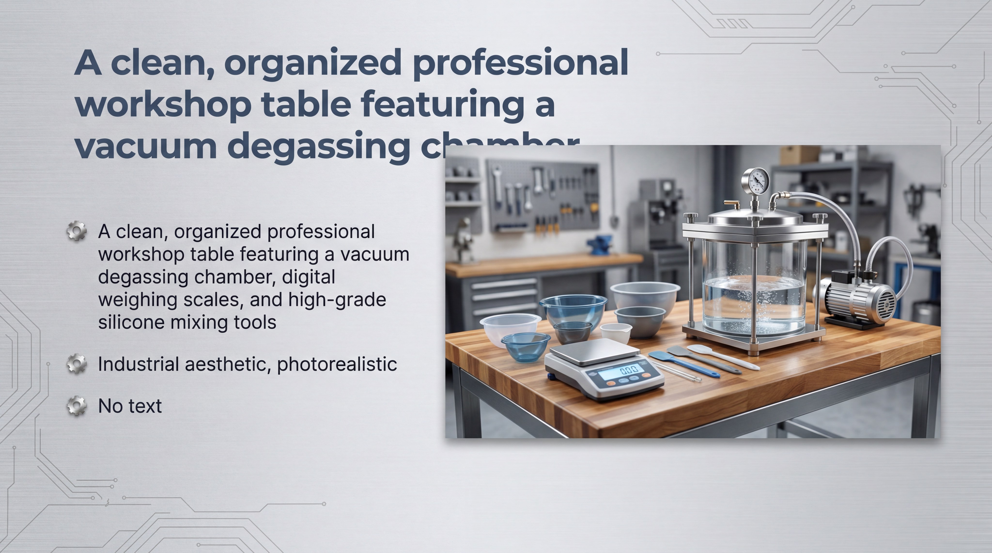 professional workshop equipment setup