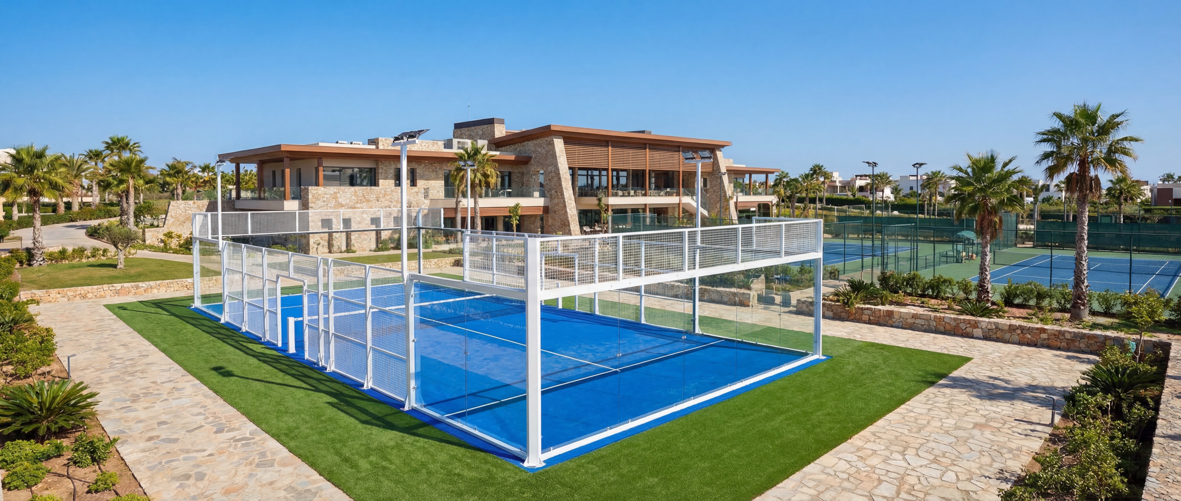 luxury padel court architectural shot index 7