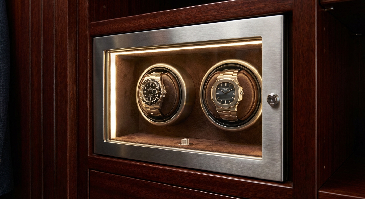 luxury watch winder safe closet