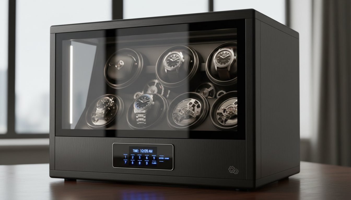 Smart watch winder safe case display