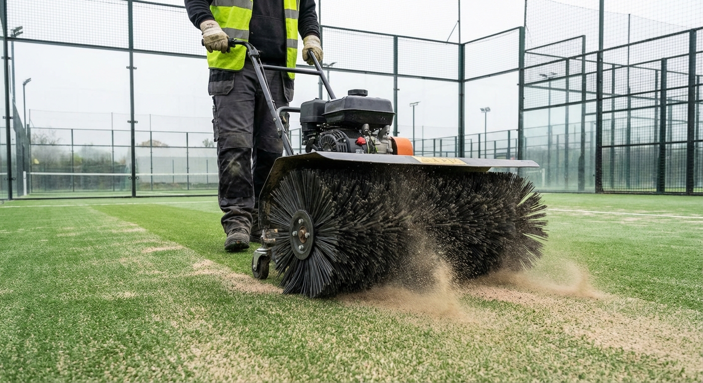 padel court maintenance turf infill