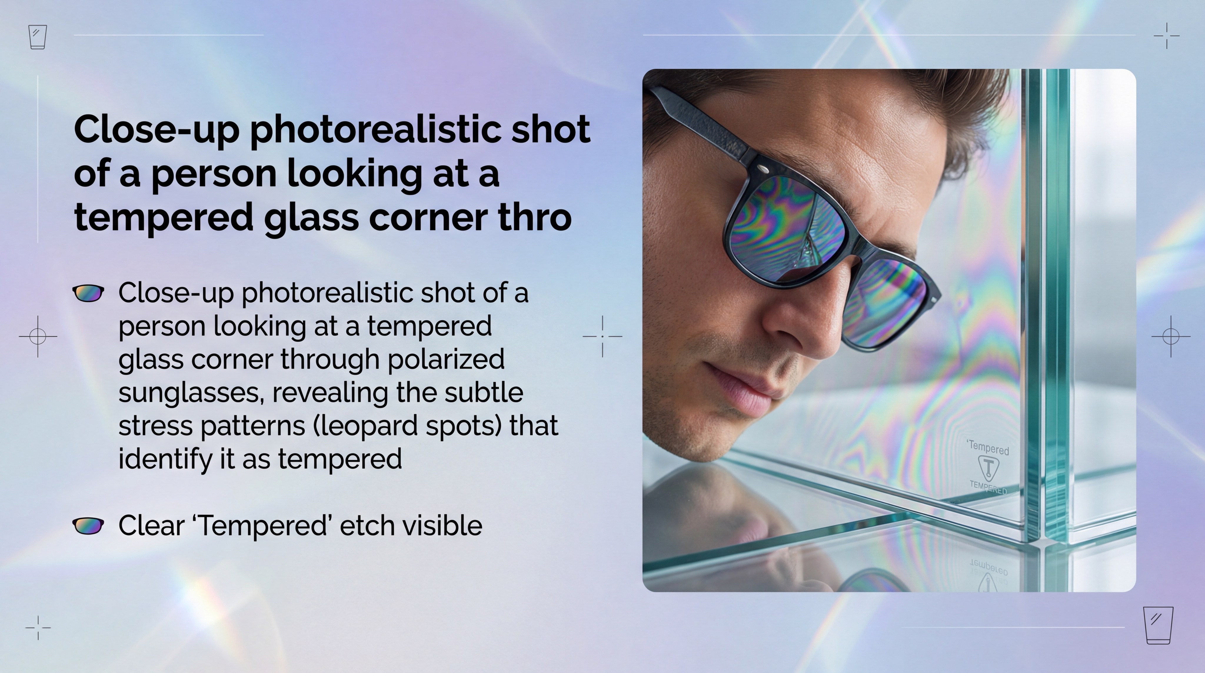 Identifying tempered glass markings