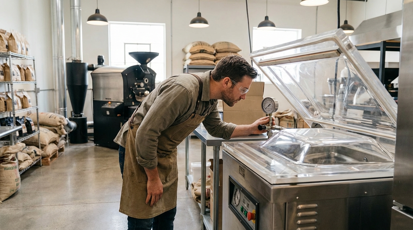 Roaster vacuum sealing inspection