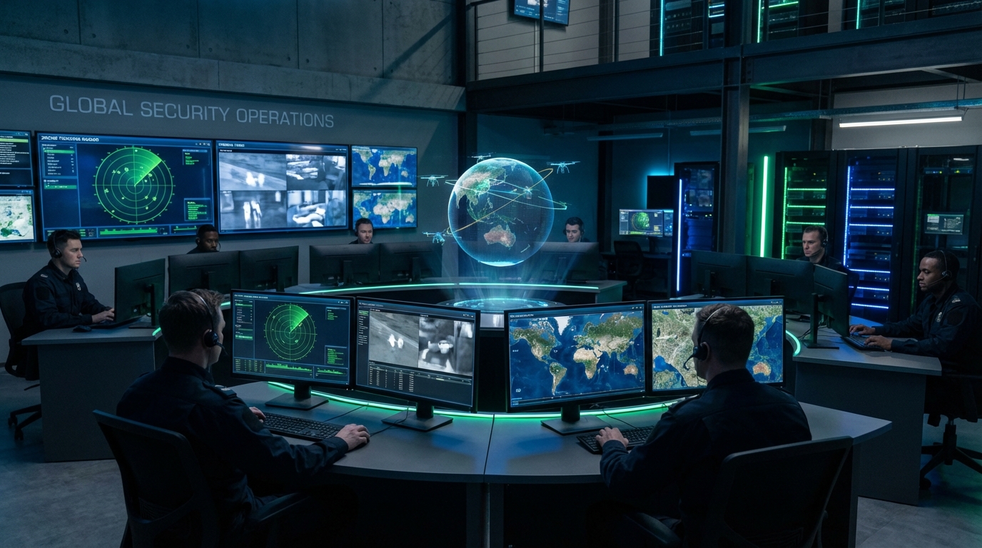 High-tech security command center