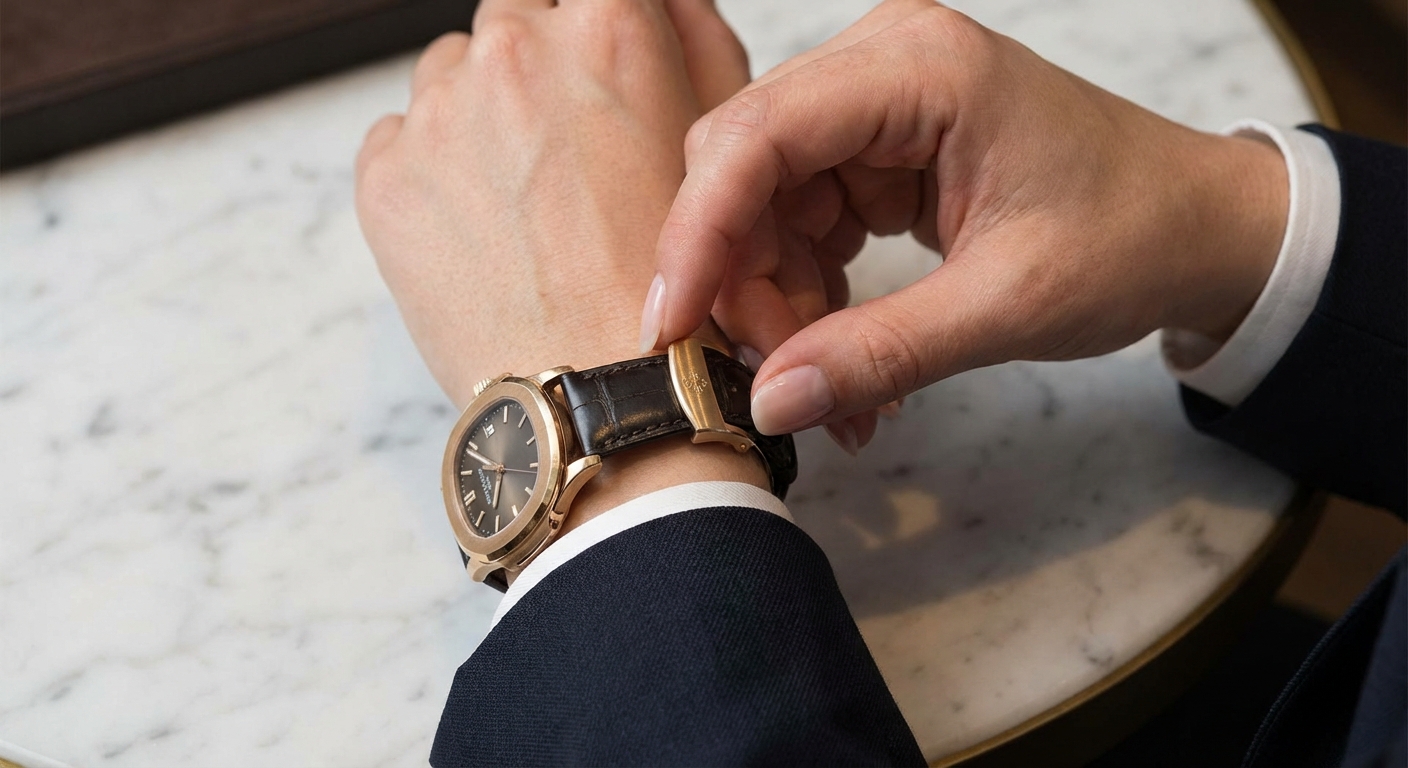 luxury watch clasp securing