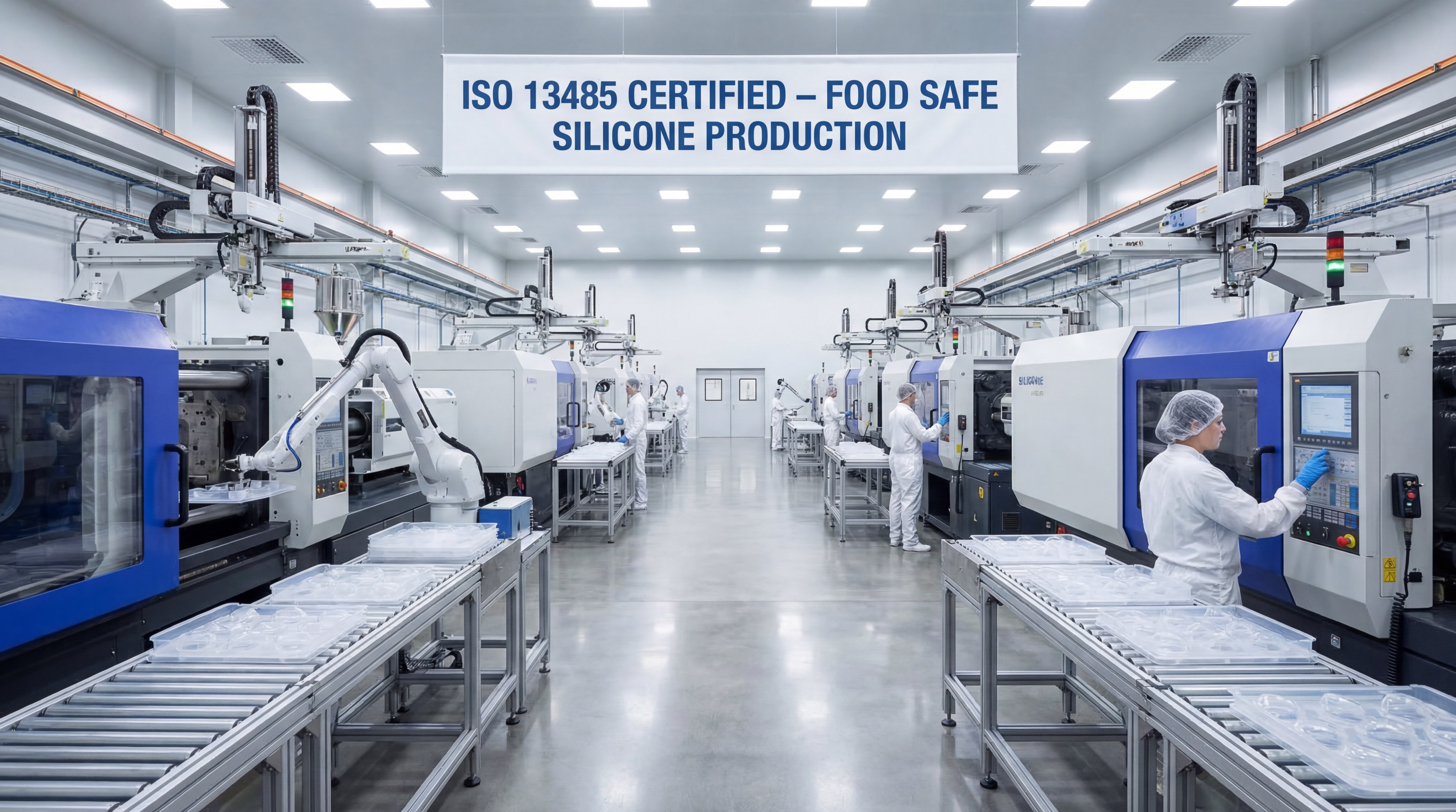 Modern silicone manufacturing facility with ISO certification