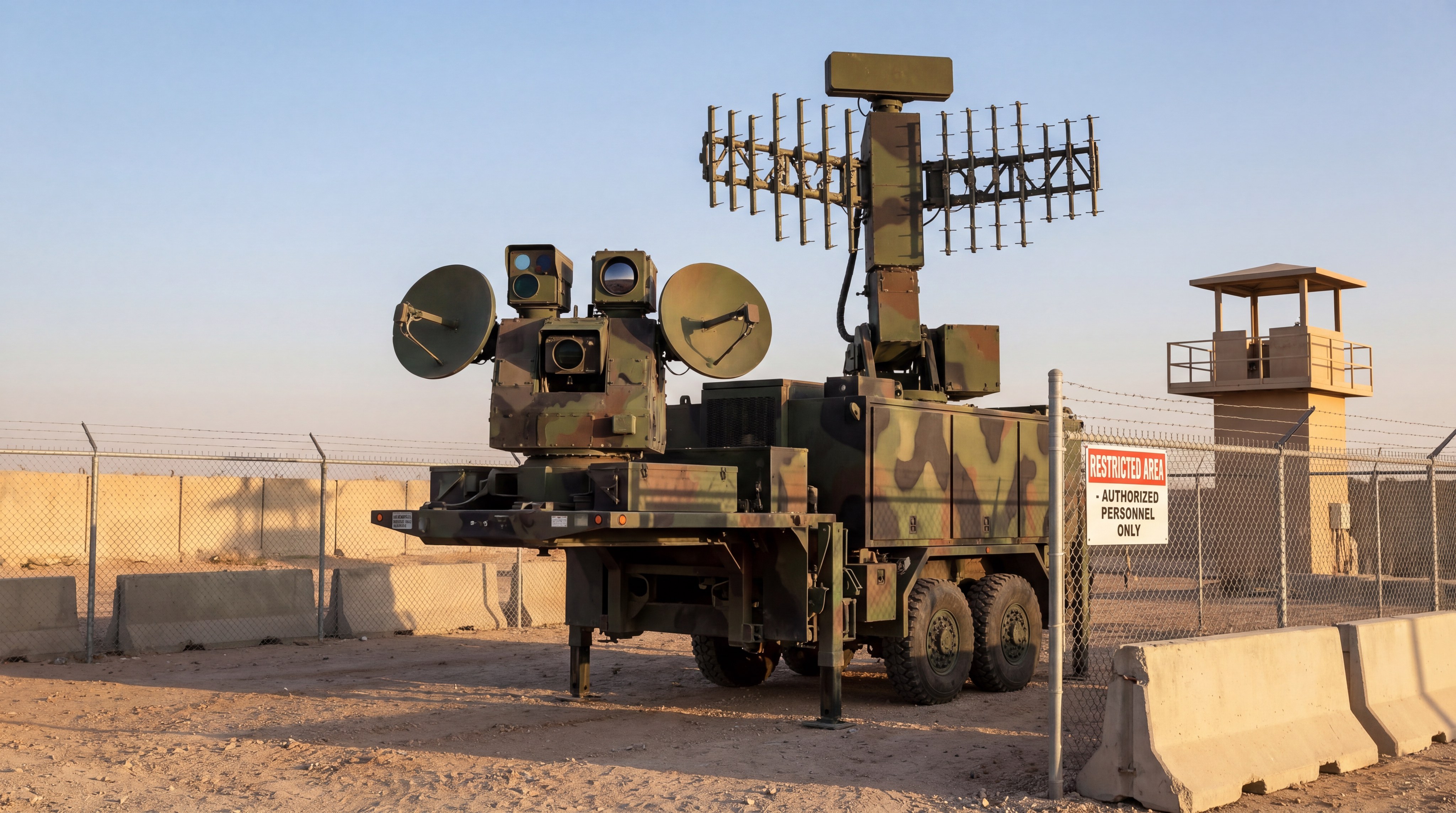 Military anti-drone facility