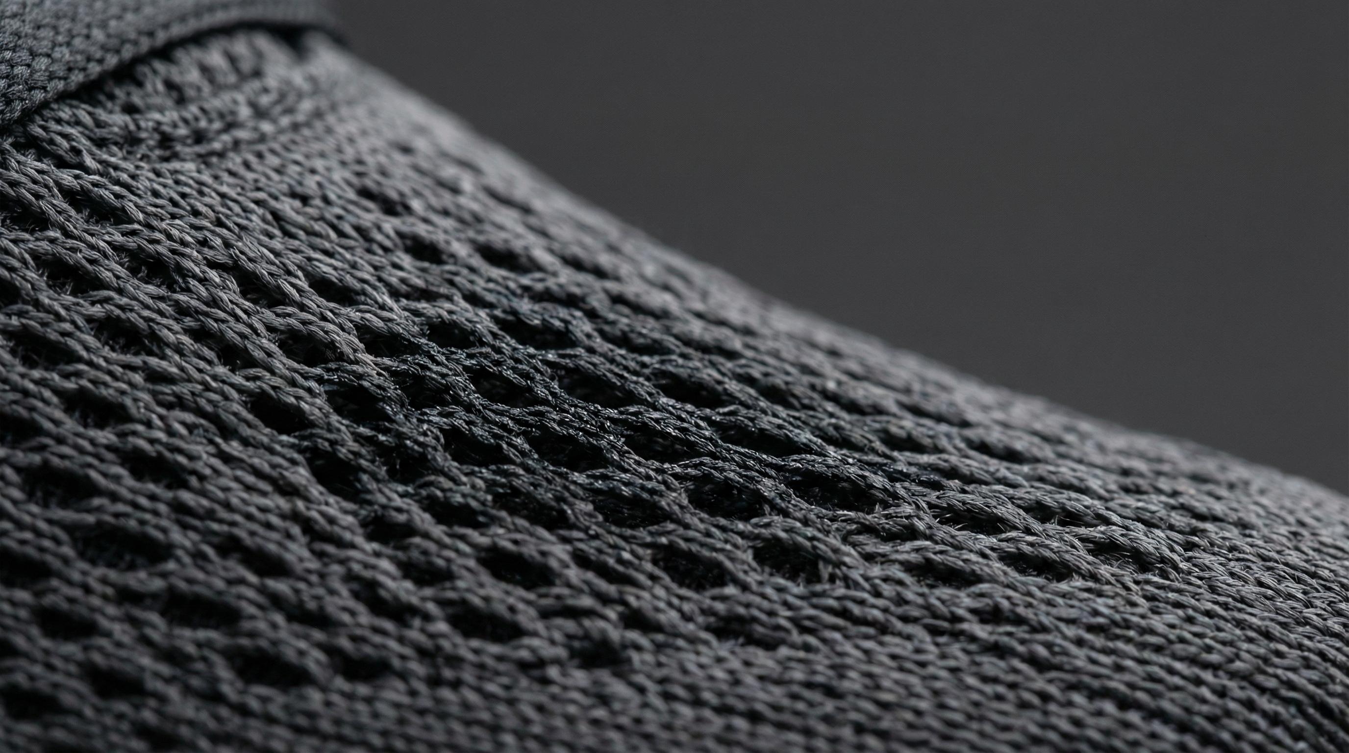 macro polyester mesh sneaker textile