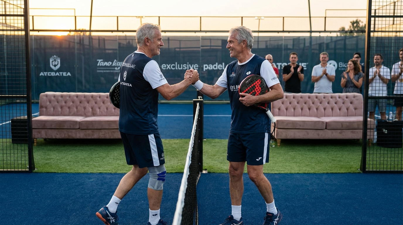 padel players handshake match