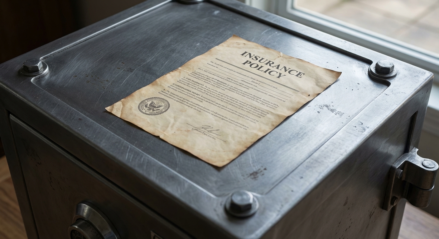 insurance policy safe conceptual image