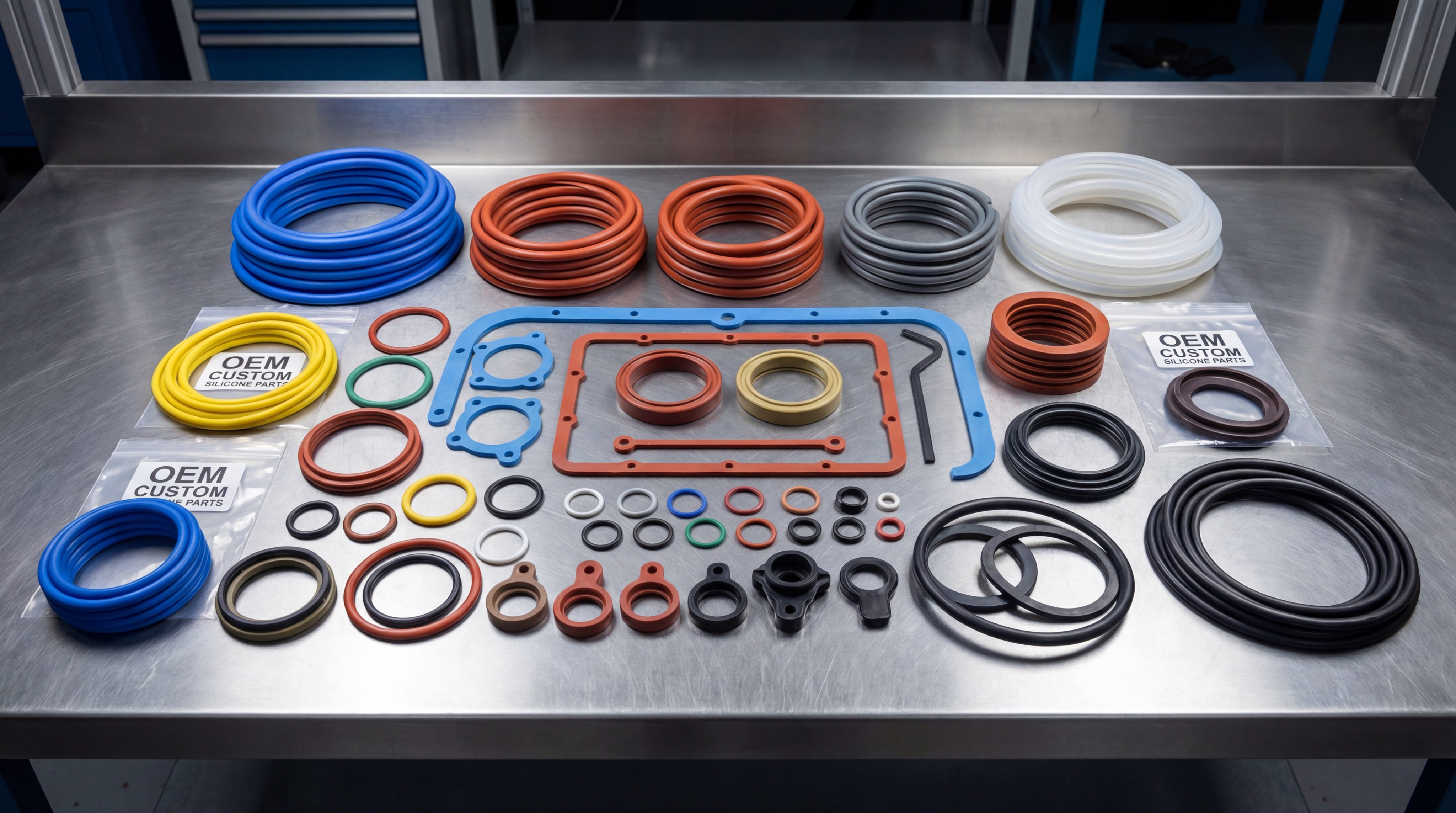 oem silicone rubber products display