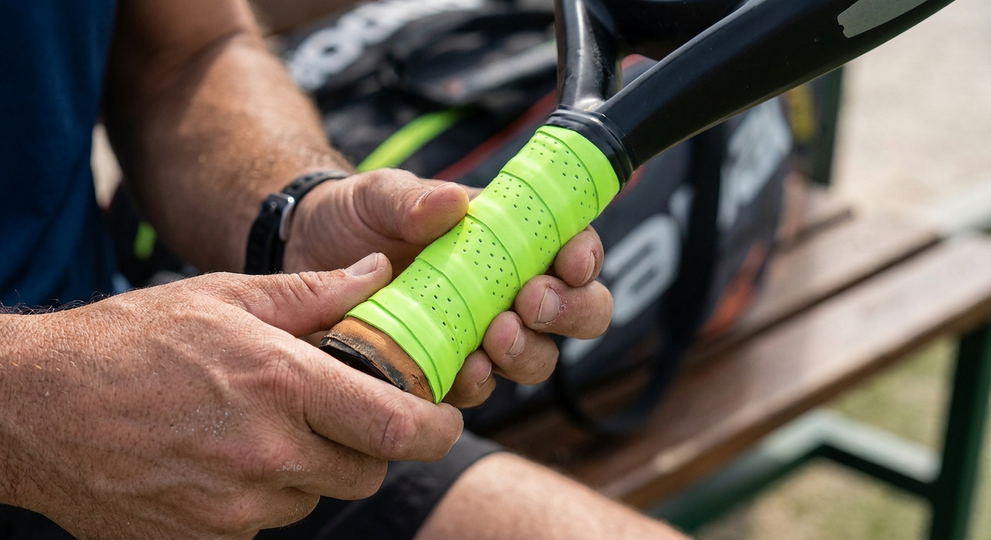 padel racket overgrip wrapping