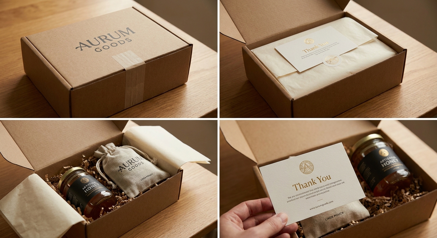 Branded custom packaging inserts elevating the unboxing experience for modern dropshippers.