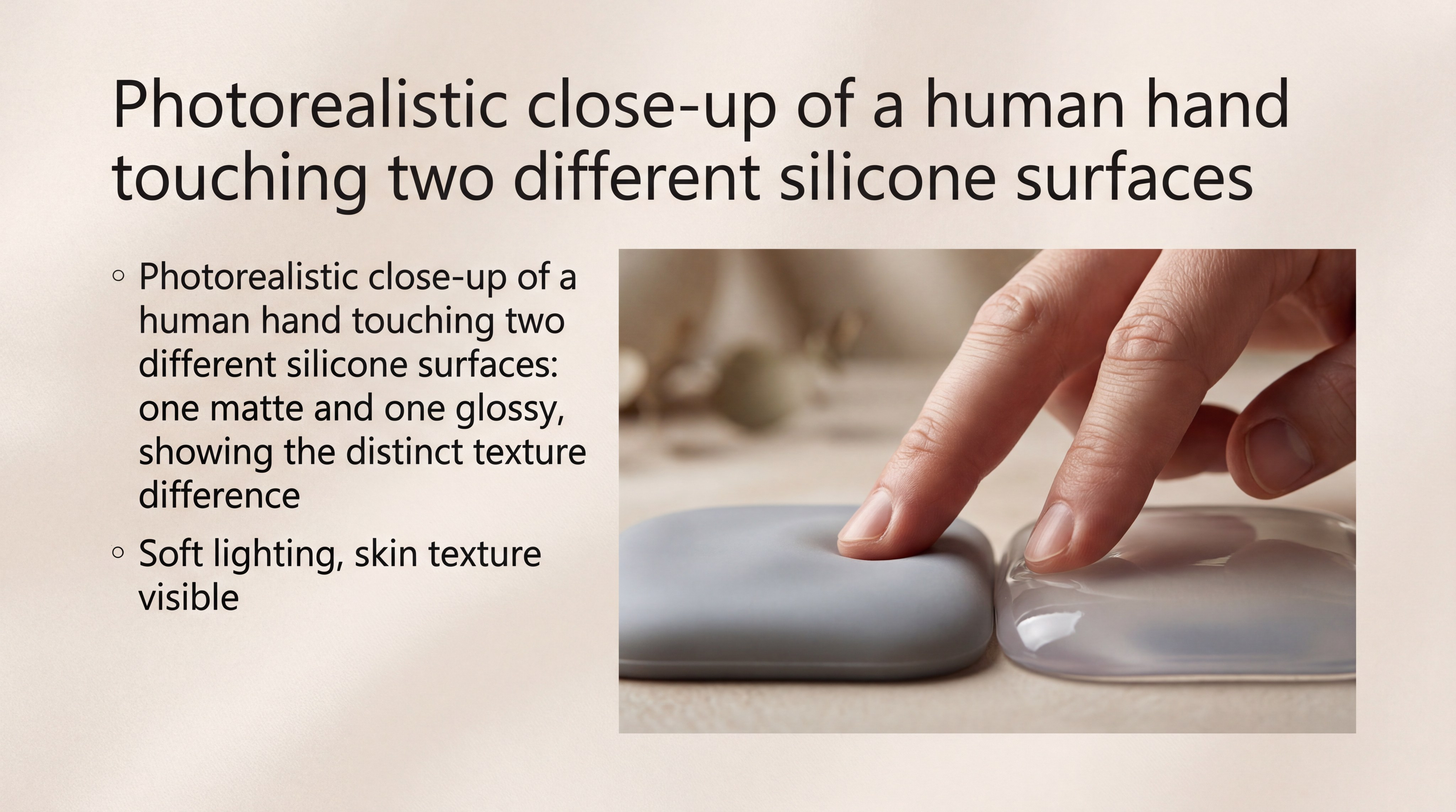 Hand silicone texture comparison