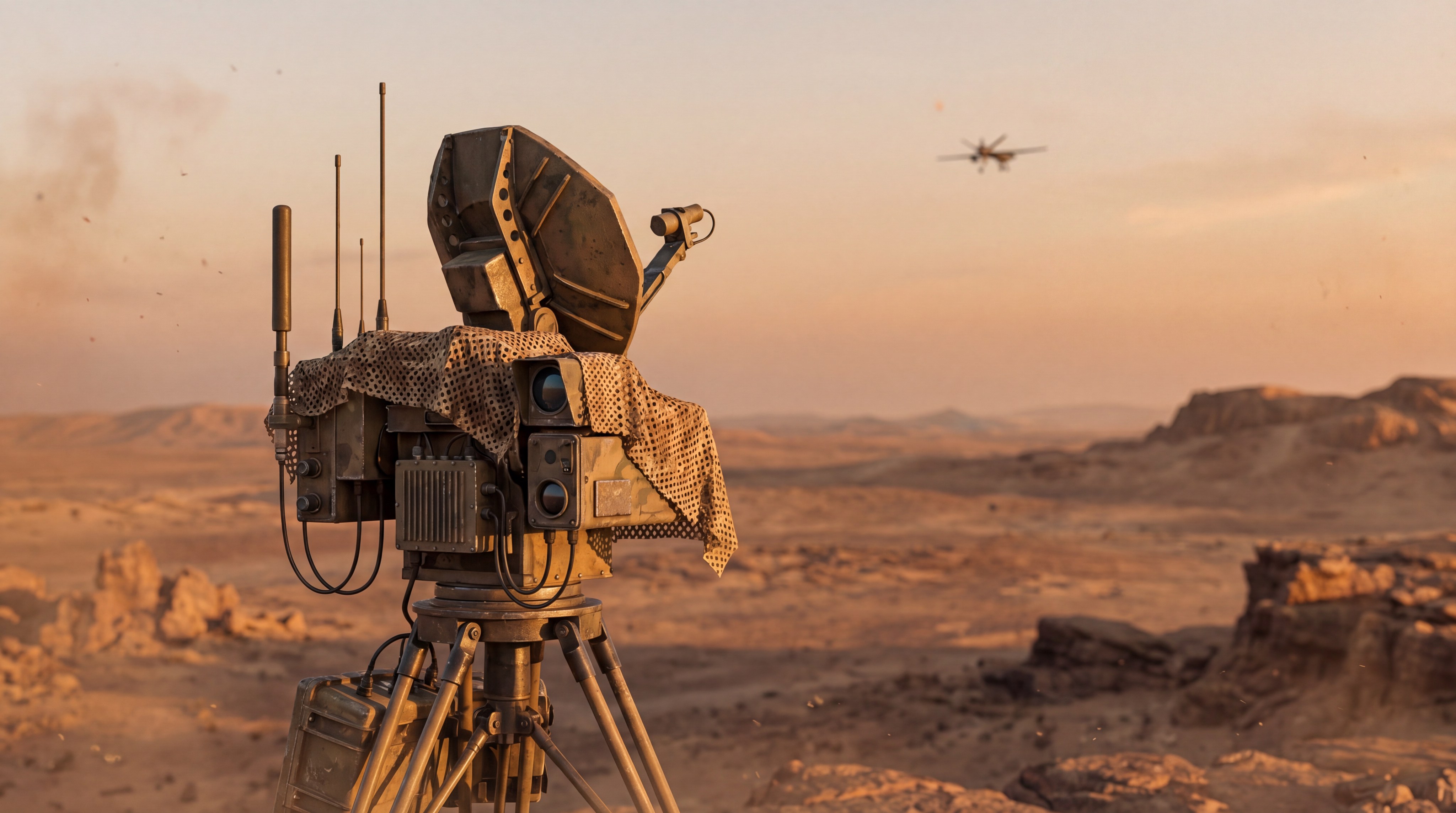 Anti-drone system in desert