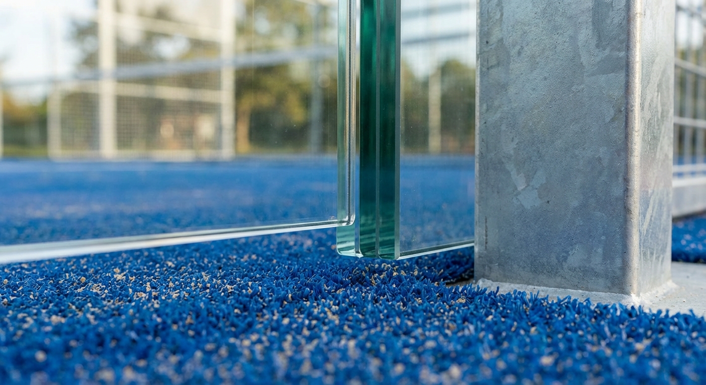 padel court materials closeup