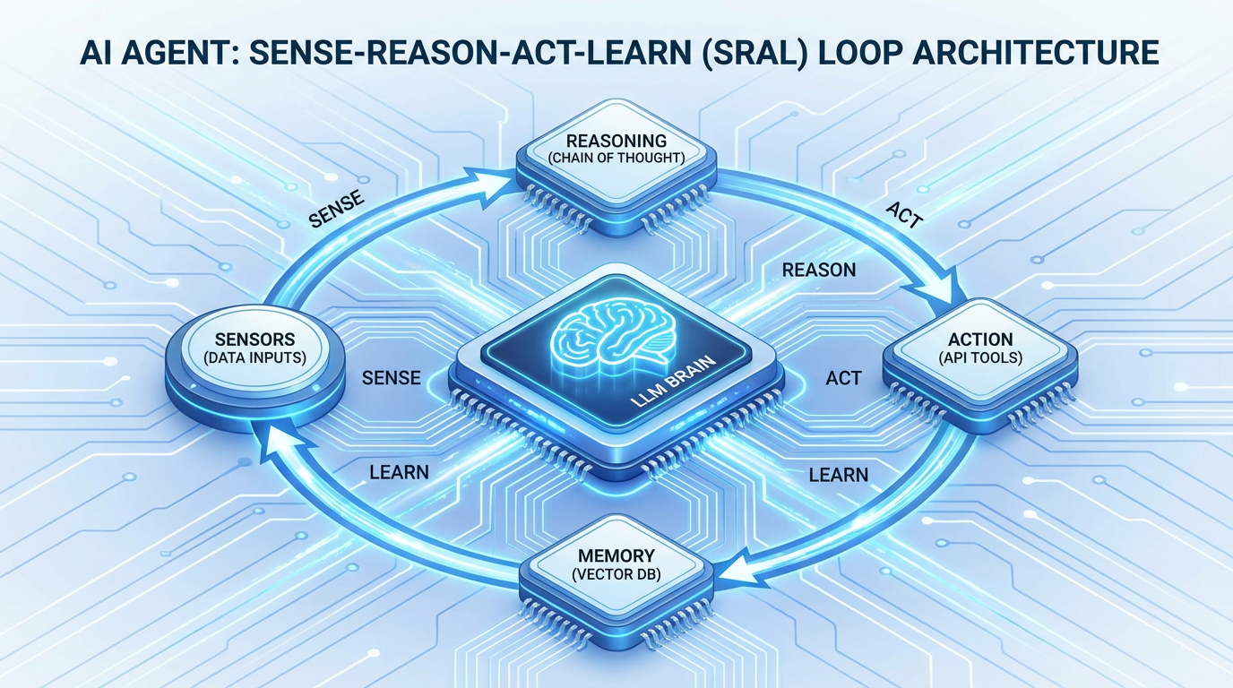 AI智能体：感知-推理-行动-学习 (SRAL) 闭环架构