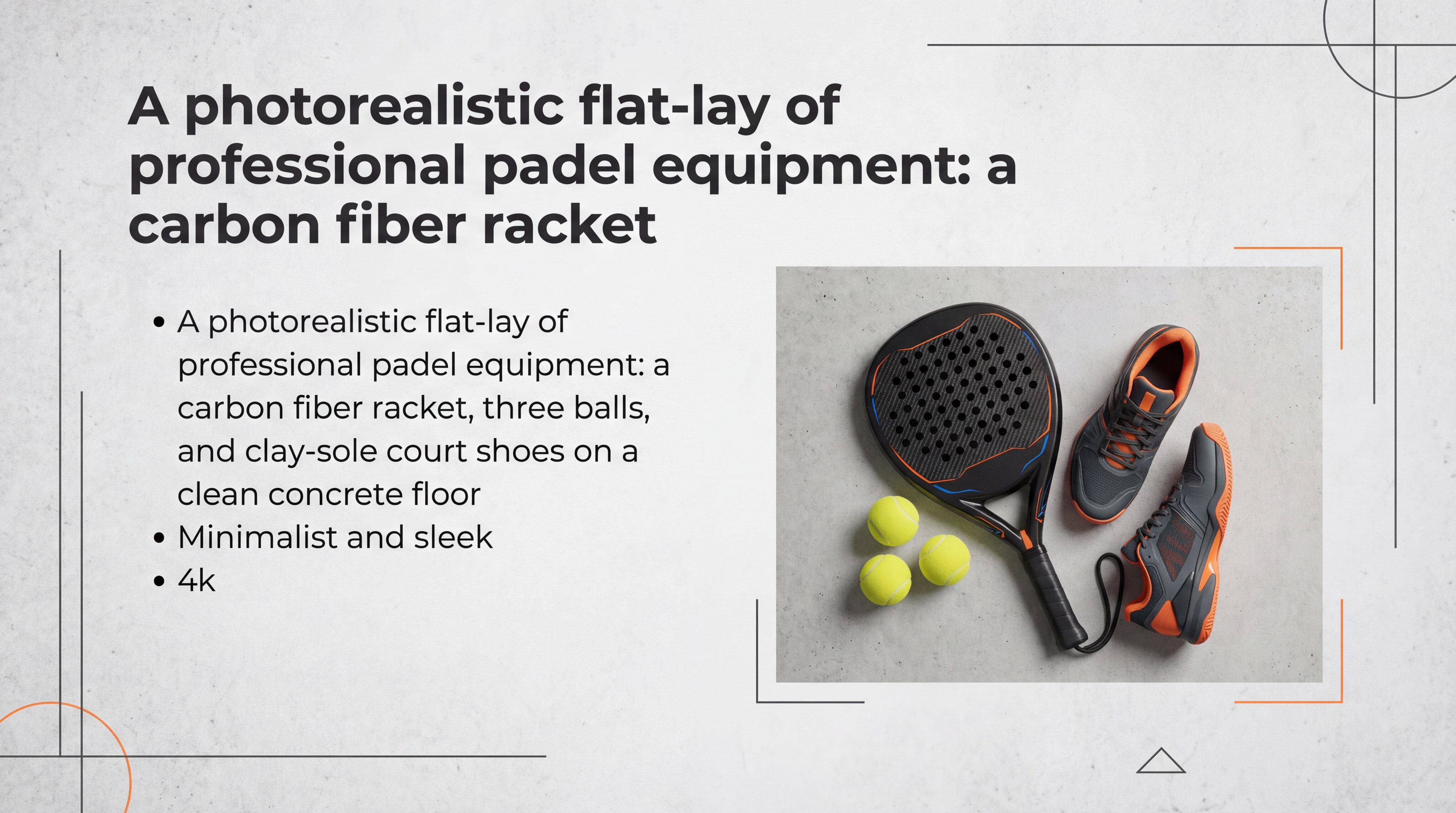 Padel Equipment Flat Lay