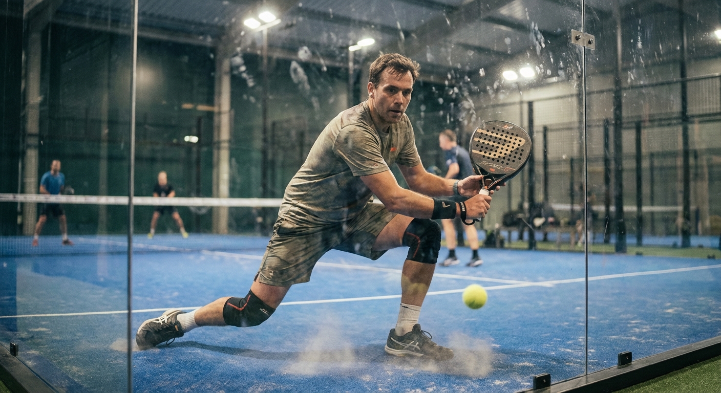 padel player defensive stance