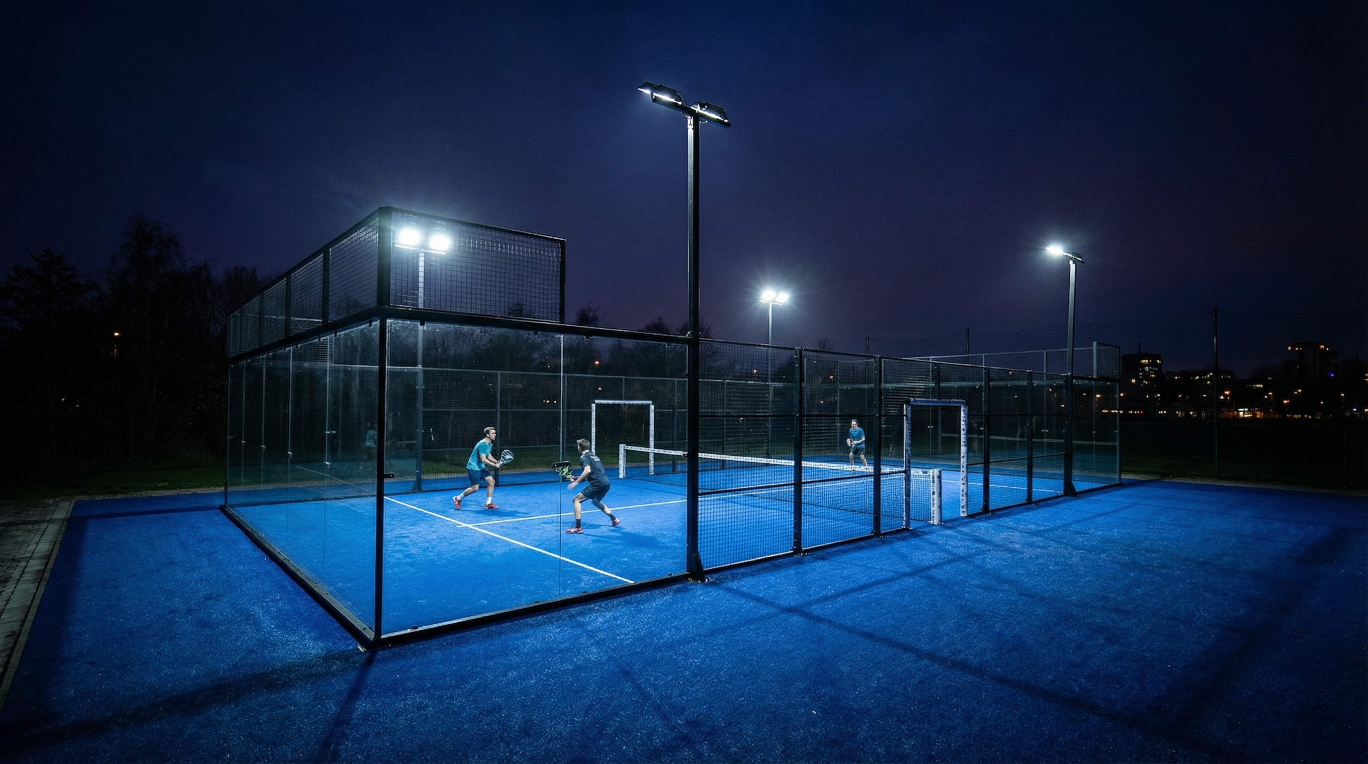 night padel court led lighting