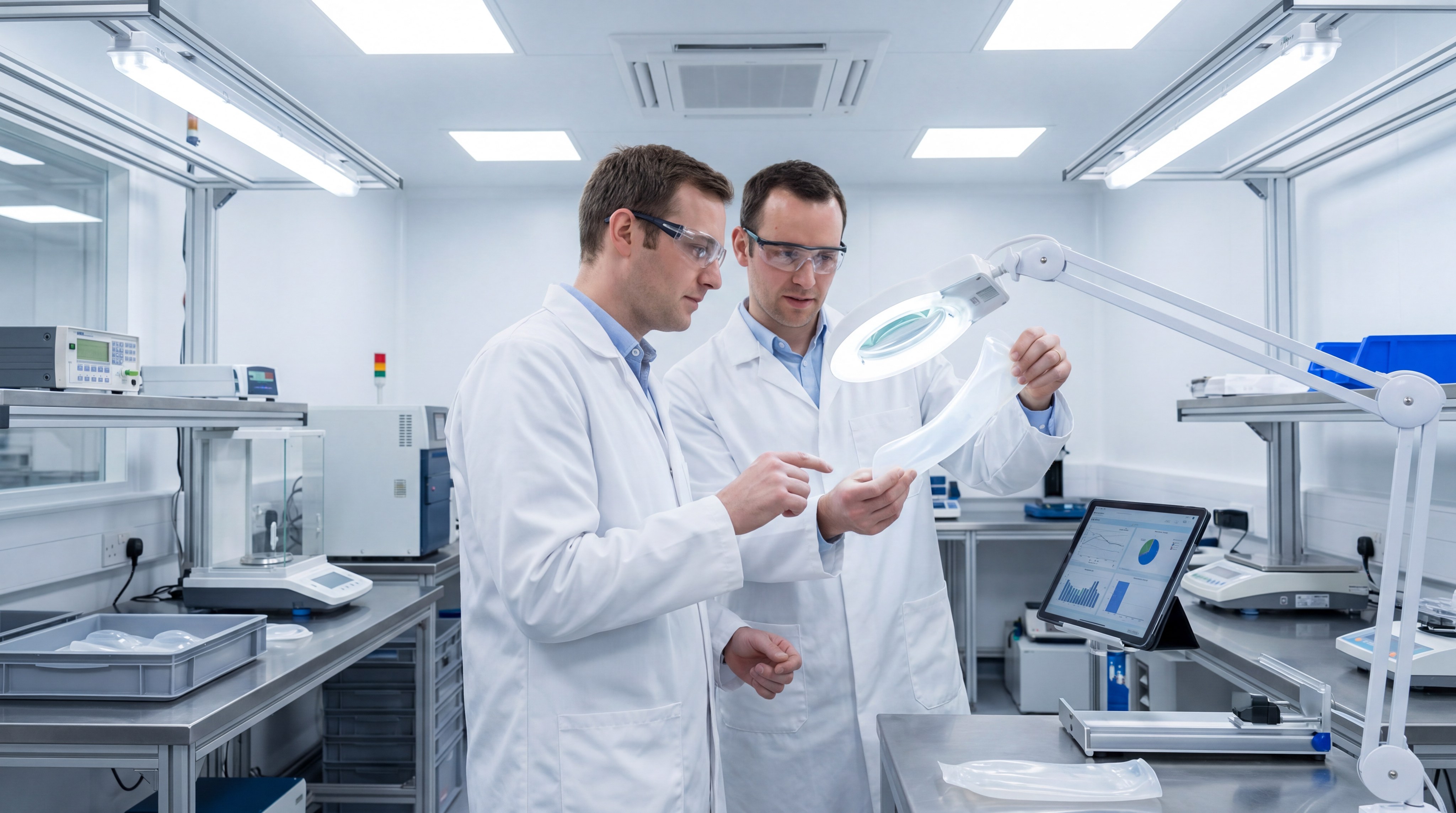 qa lab silicone sleeve inspection