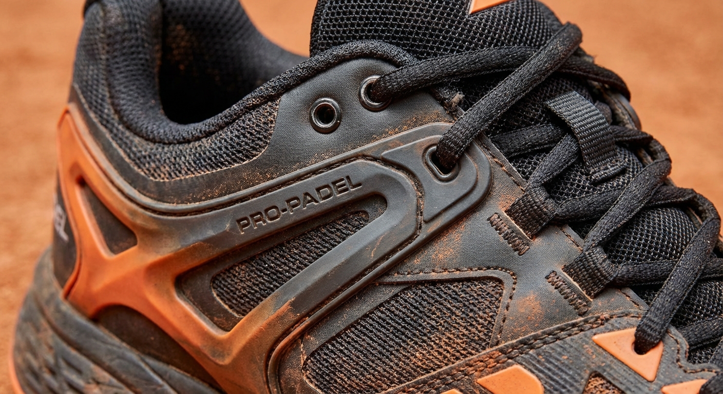 padel shoe heel ankle macro