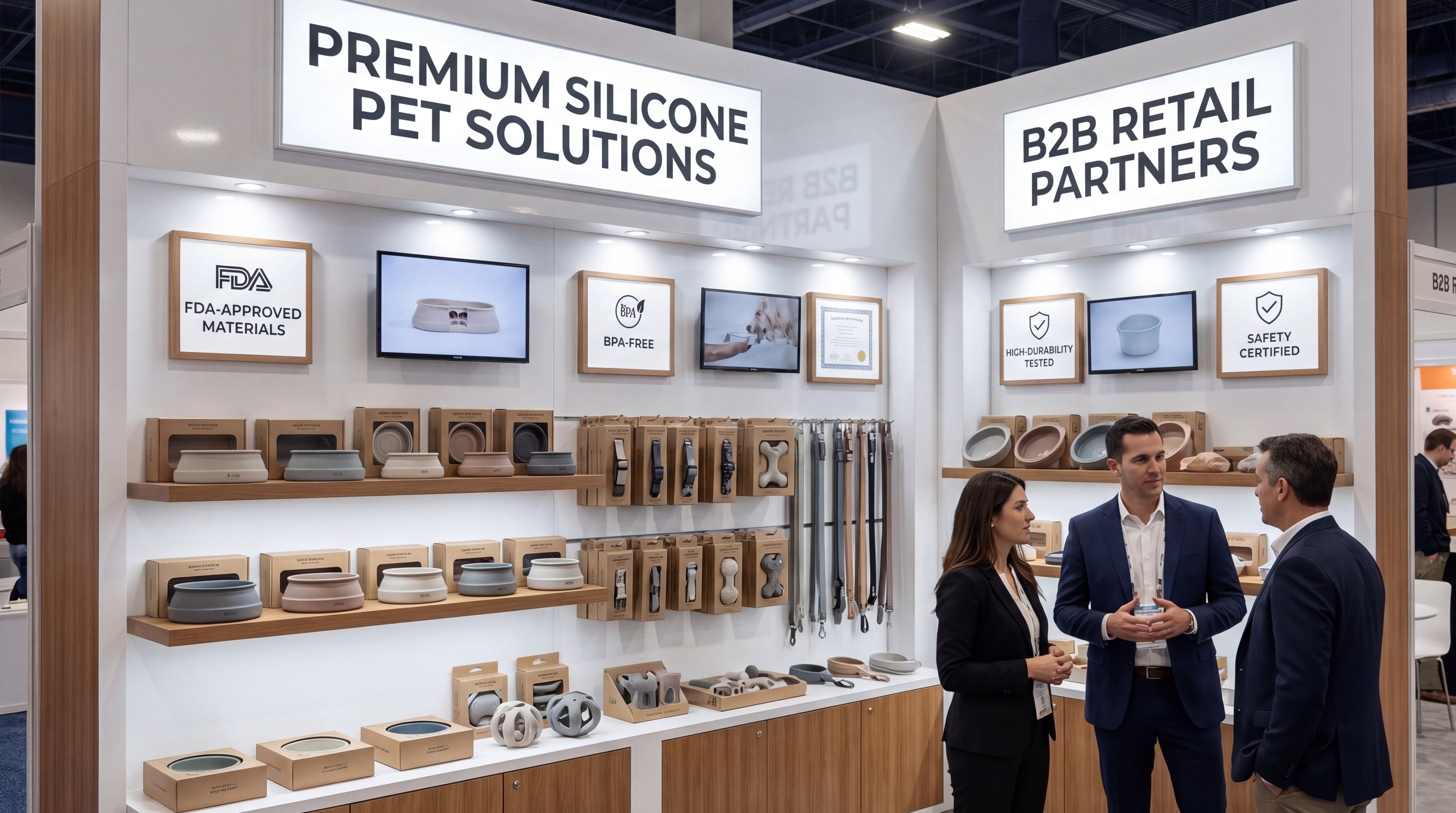 Premium Silicone Pet Solutions Display