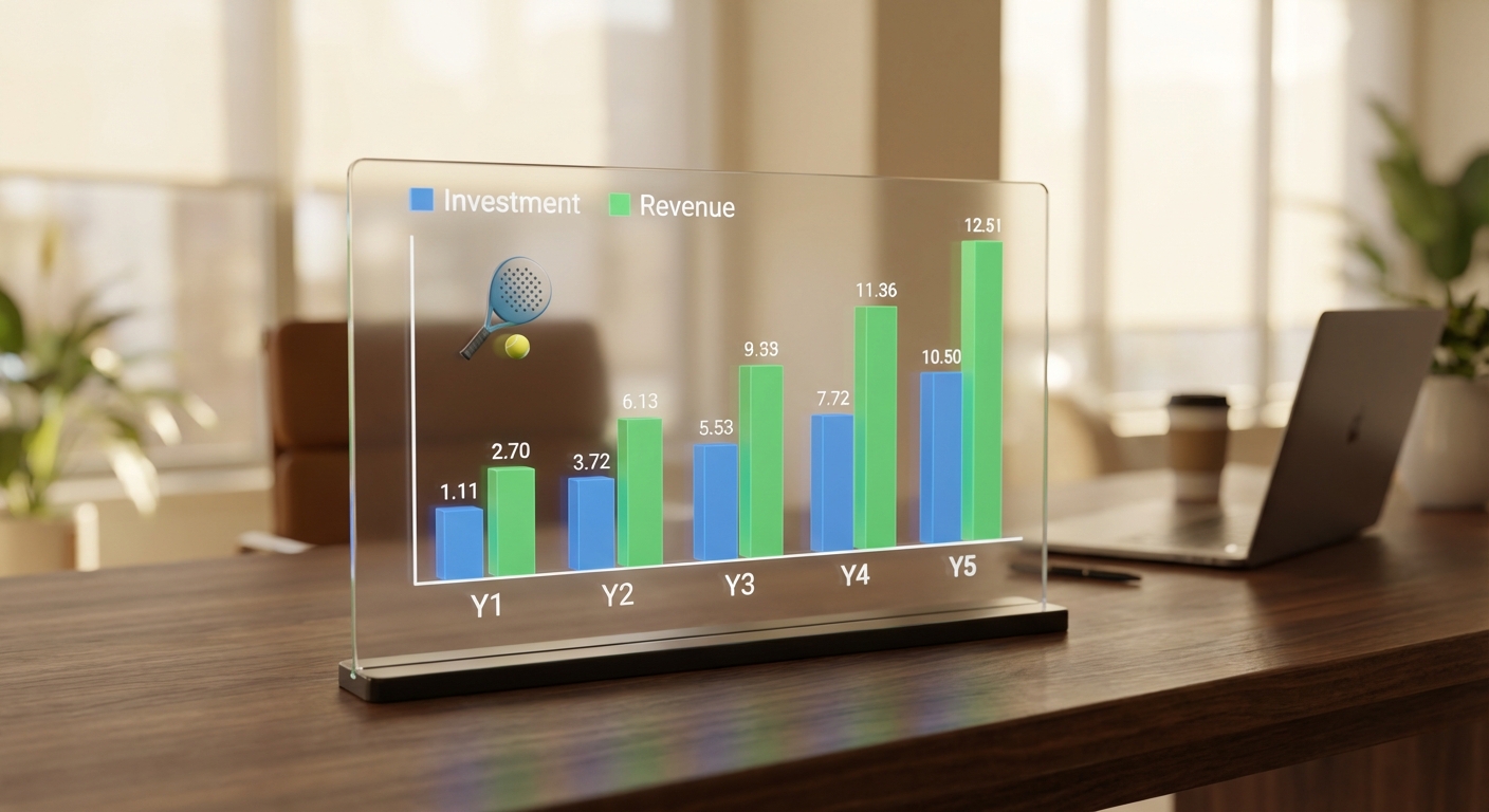 padel court financial projection chart