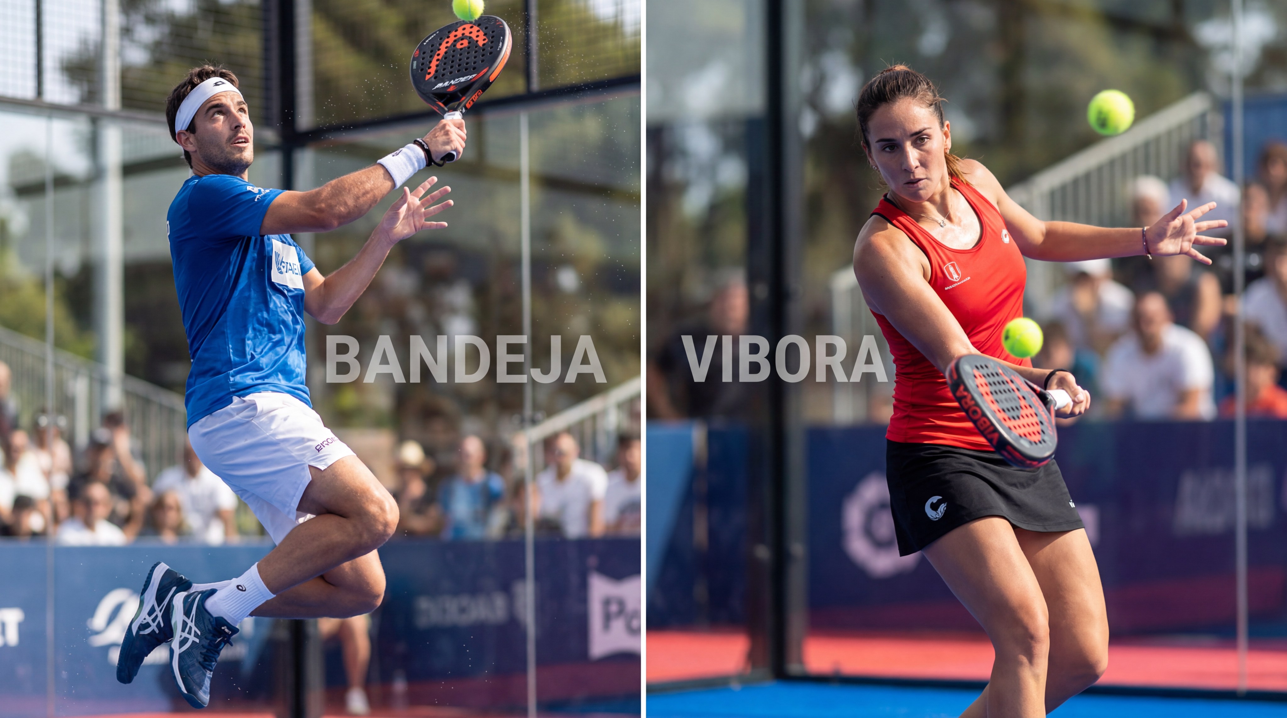 padel players bandeja vibora comparison